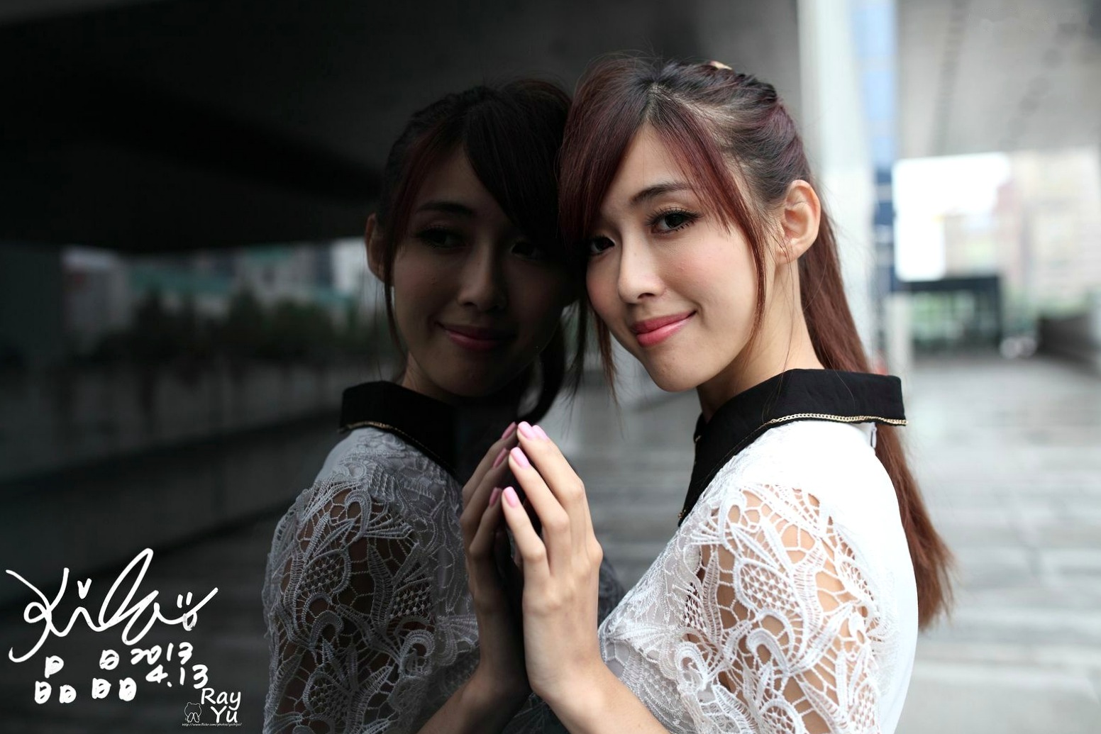 Gallery - 台湾正妹Kila晶晶/廖挺伶精致街拍写真：学院风与黑色丝袜的优雅诱惑（2套合集）台湾黑丝街拍美腿清新 女神私房照_秀色女神 - image 8