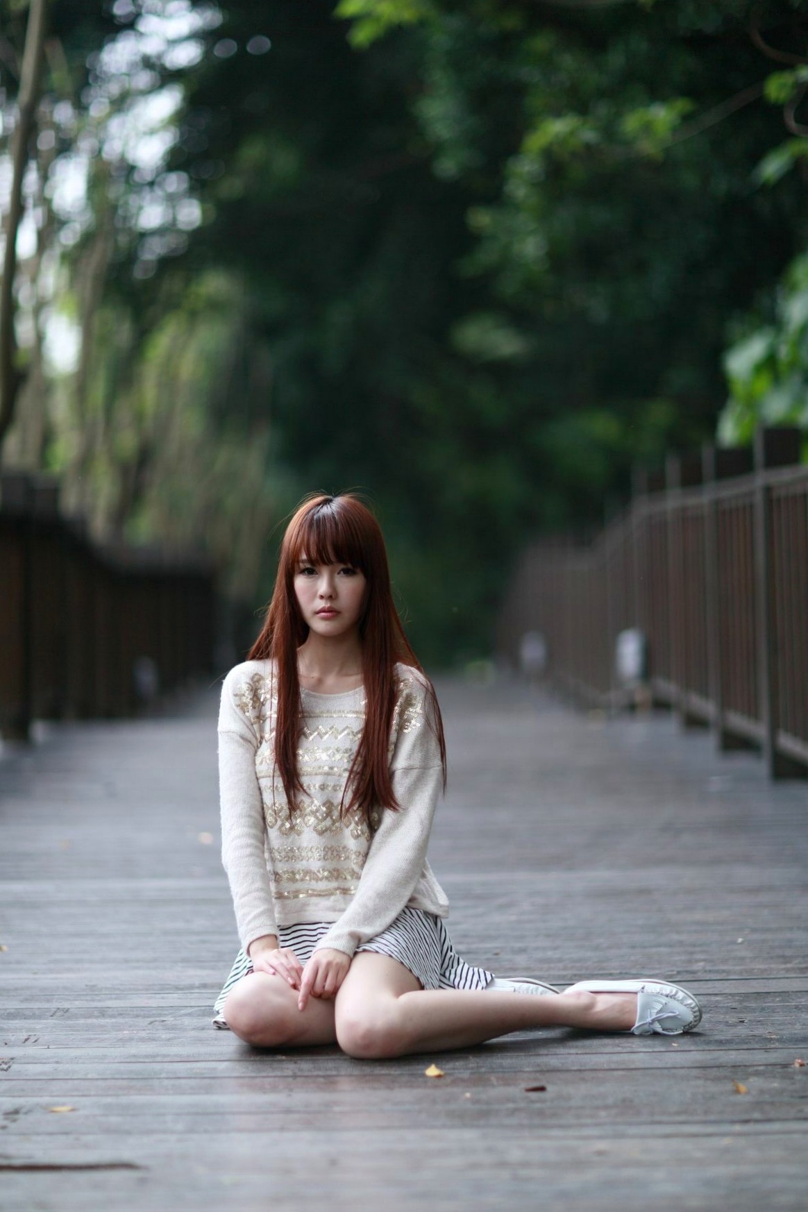 Gallery - 台湾甜美正妹林梵耘户外清新生活照，漫步大桥与林间复古写真合集台湾清新街拍气质 女神私房照_秀色女神 - image 29