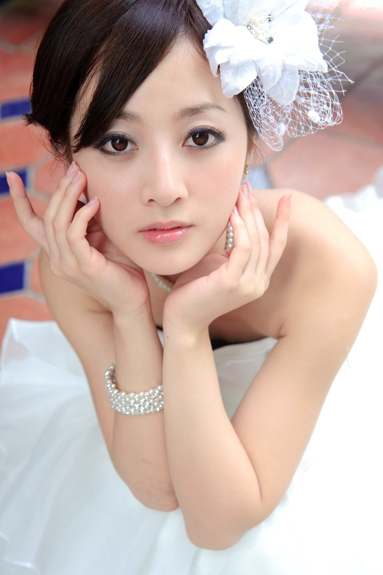 Gallery - 台湾正妹张凯洁/张允霏《日月潭+纸教堂(婚纱)》纯白婚纱写真，唯美户外大片，气质女神清新脱俗台湾婚纱气质清新女神 女神私房照_秀色女神 - image 12