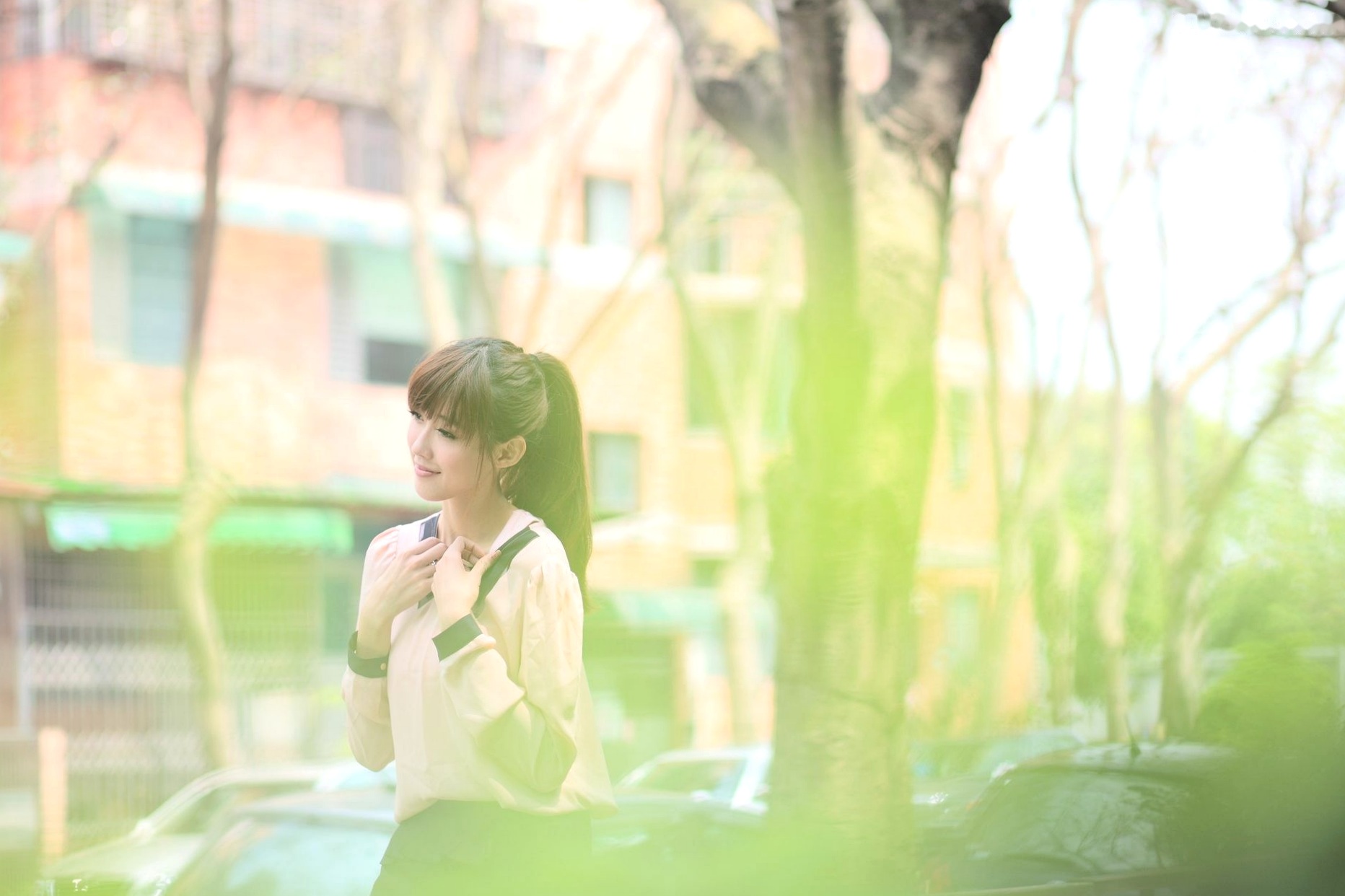 Gallery - 台湾甜美正妹Kila晶晶(金允乔)超短裙清新街拍，户外日常私房写真集街拍台湾美腿清新女神 女神私房照_秀色女神 - image 14