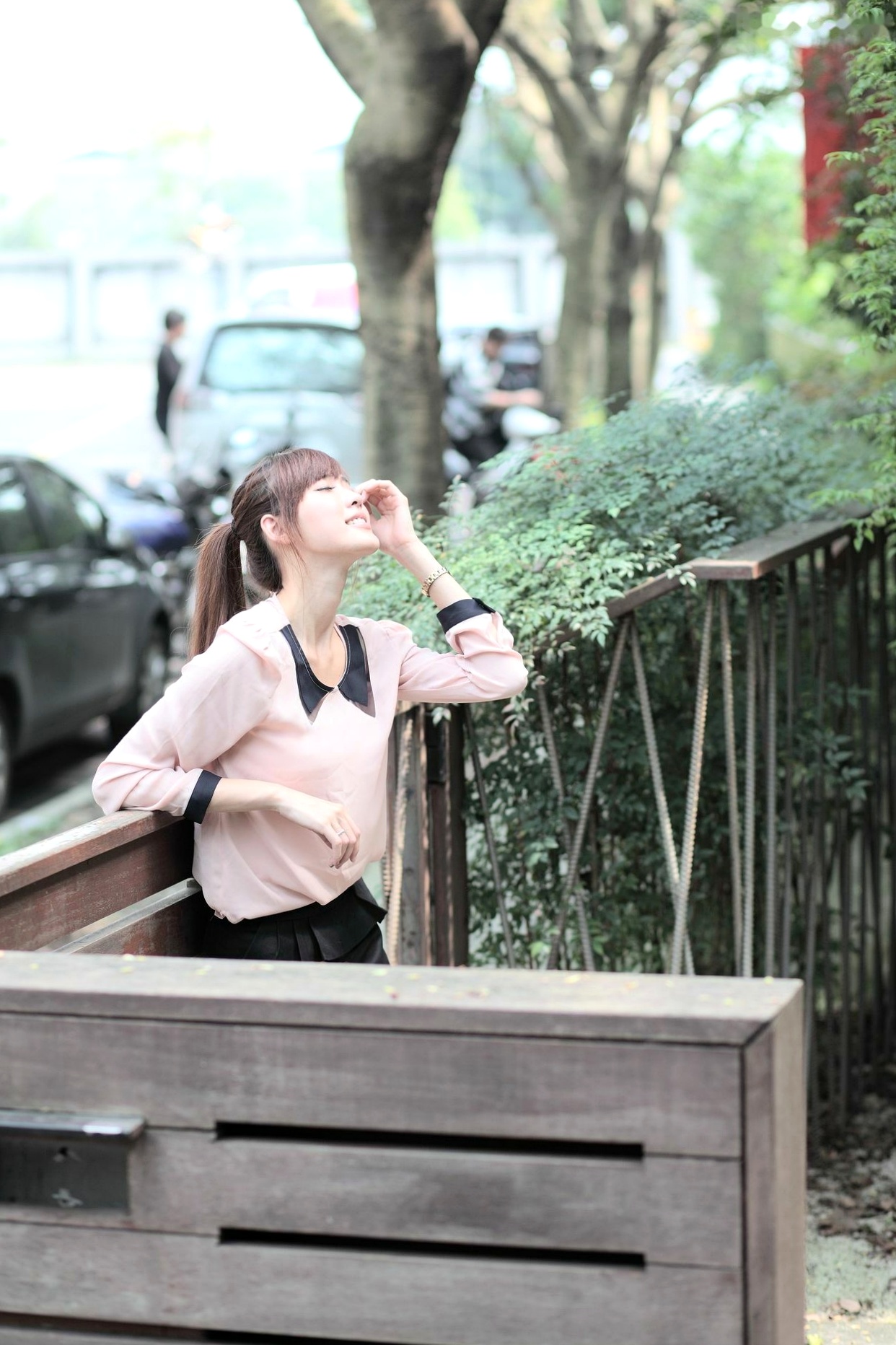 Gallery - 台湾甜美正妹Kila晶晶(金允乔)超短裙清新街拍，户外日常私房写真集街拍台湾美腿清新女神 女神私房照_秀色女神 - image 17