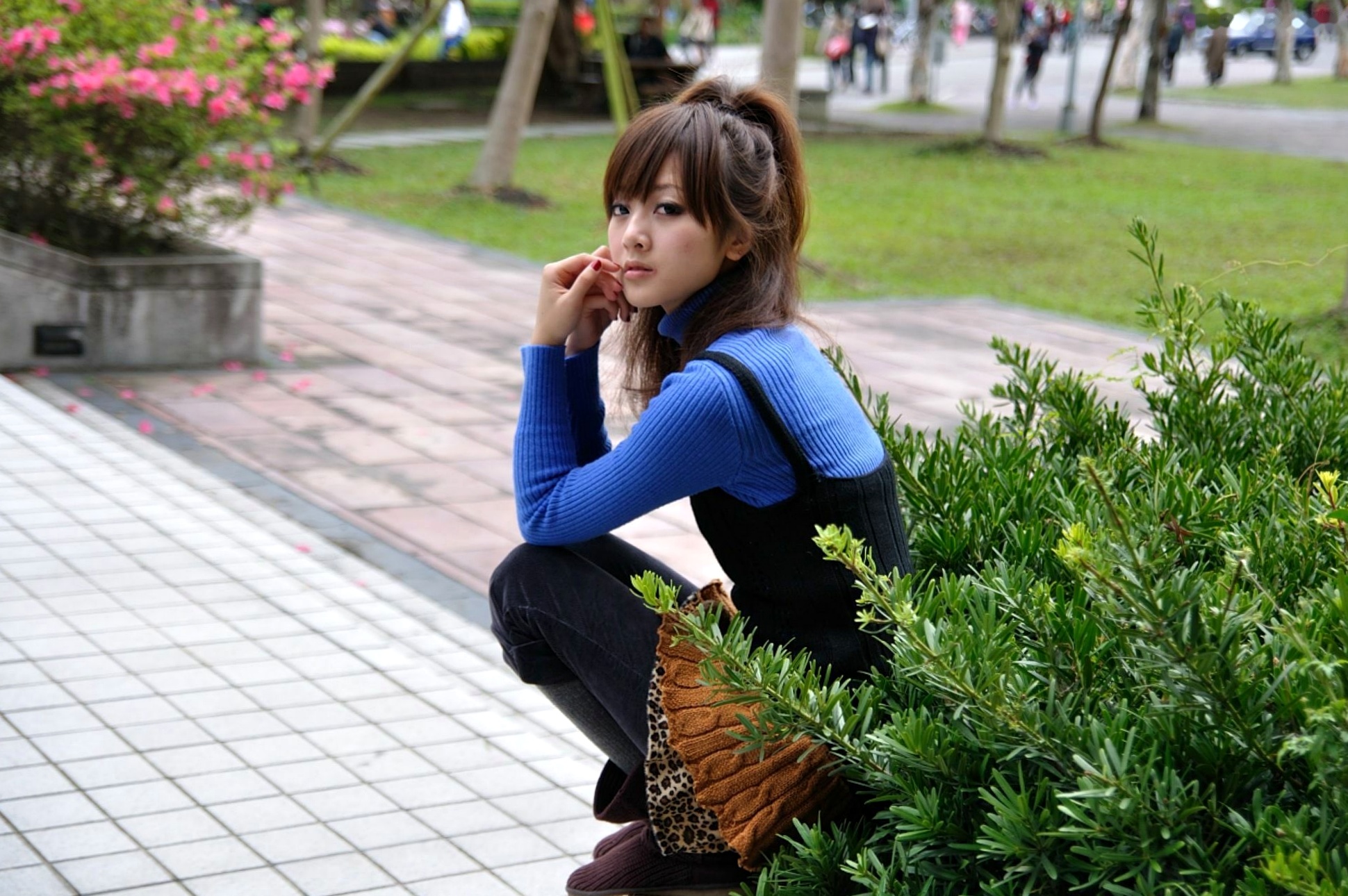 Gallery - 台湾正妹张允霏/果子MM《台大外拍》第5部，校园清新风，碎花裙单车少女高清写真集台湾户外清纯治愈系 女神私房照_秀色女神 - image 46