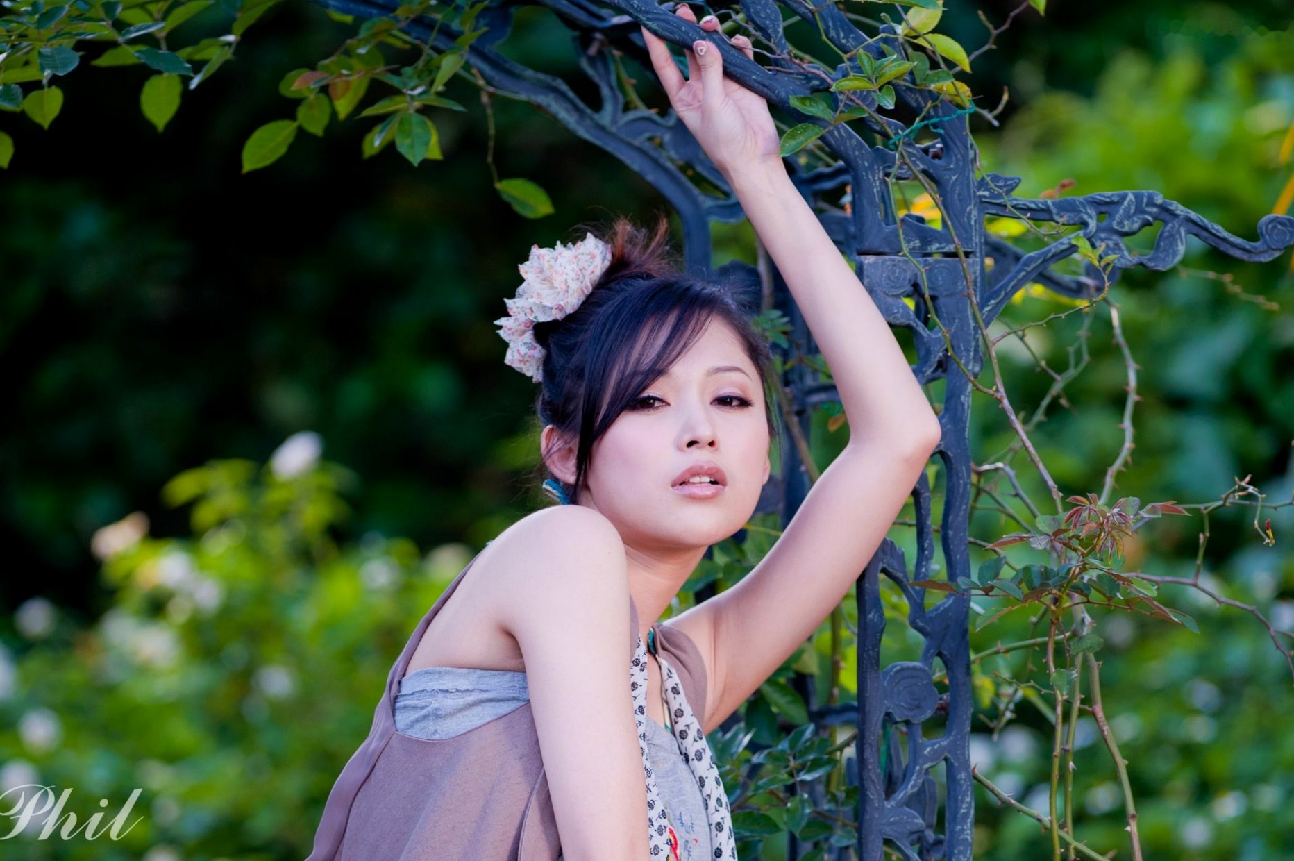 Gallery - 台湾女神Avy杜可薇花园户外清纯外拍，甜美阳光夏日吊带短裤写真集台湾清新户外治愈系女神 女神私房照_秀色女神 - image 85