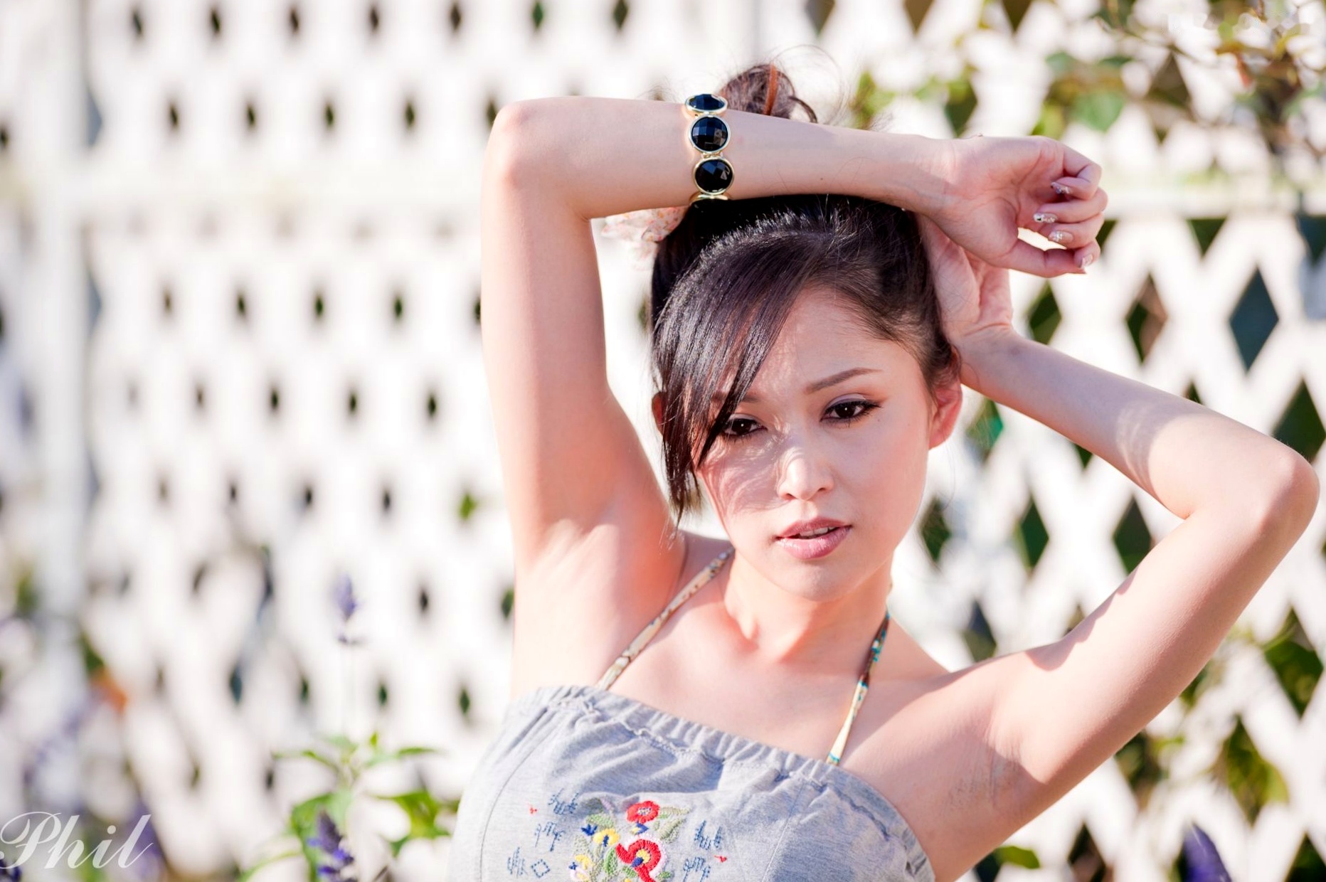 Gallery - 台湾女神Avy杜可薇花园户外清纯外拍，甜美阳光夏日吊带短裤写真集台湾清新户外治愈系女神 女神私房照_秀色女神 - image 90