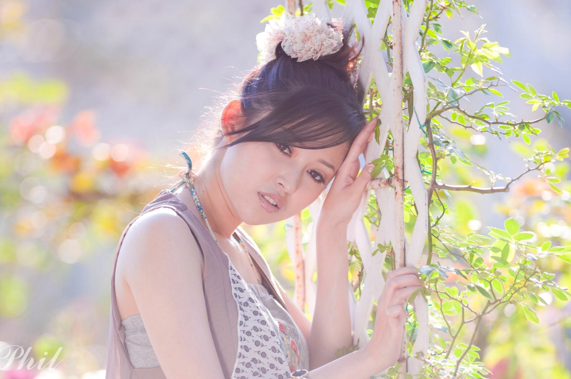 Gallery - 台湾女神Avy杜可薇花园户外清纯外拍，甜美阳光夏日吊带短裤写真集台湾清新户外治愈系女神 女神私房照_秀色女神 - image 95