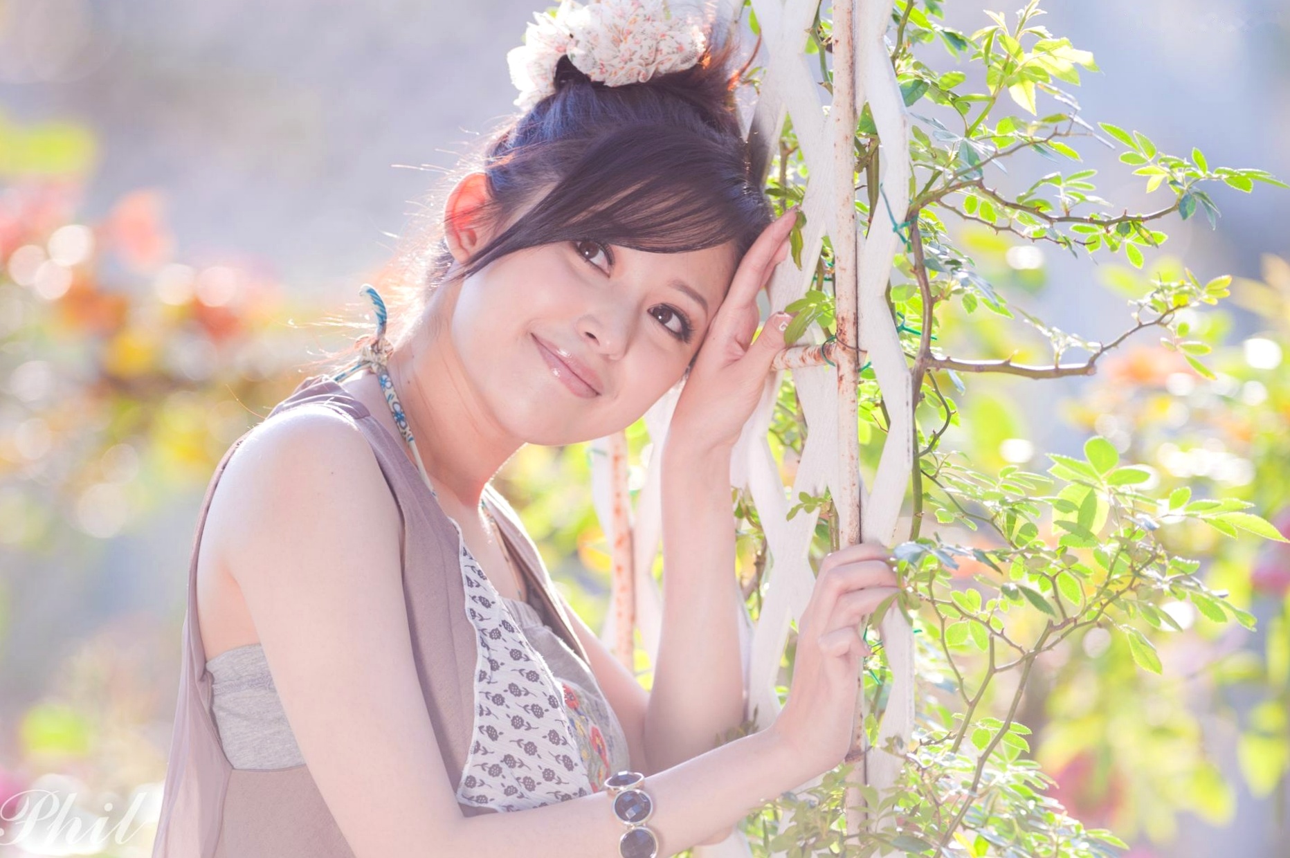 Gallery - 台湾女神Avy杜可薇花园户外清纯外拍，甜美阳光夏日吊带短裤写真集台湾清新户外治愈系女神 女神私房照_秀色女神 - image 96