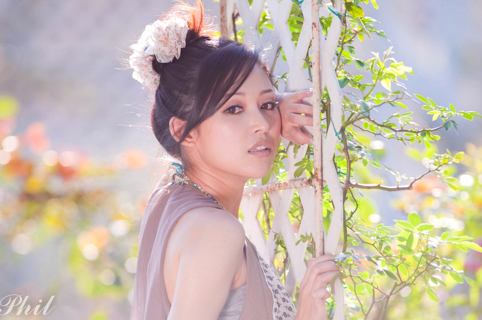 Gallery - 台湾女神Avy杜可薇花园户外清纯外拍，甜美阳光夏日吊带短裤写真集台湾清新户外治愈系女神 女神私房照_秀色女神 - image 101