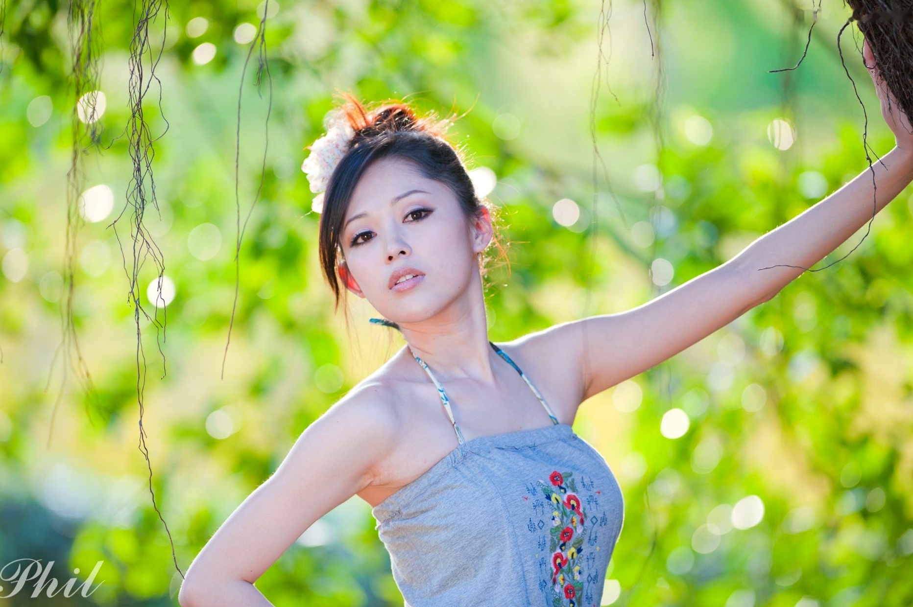 Gallery - 台湾女神Avy杜可薇花园户外清纯外拍，甜美阳光夏日吊带短裤写真集台湾清新户外治愈系女神 女神私房照_秀色女神 - image 131