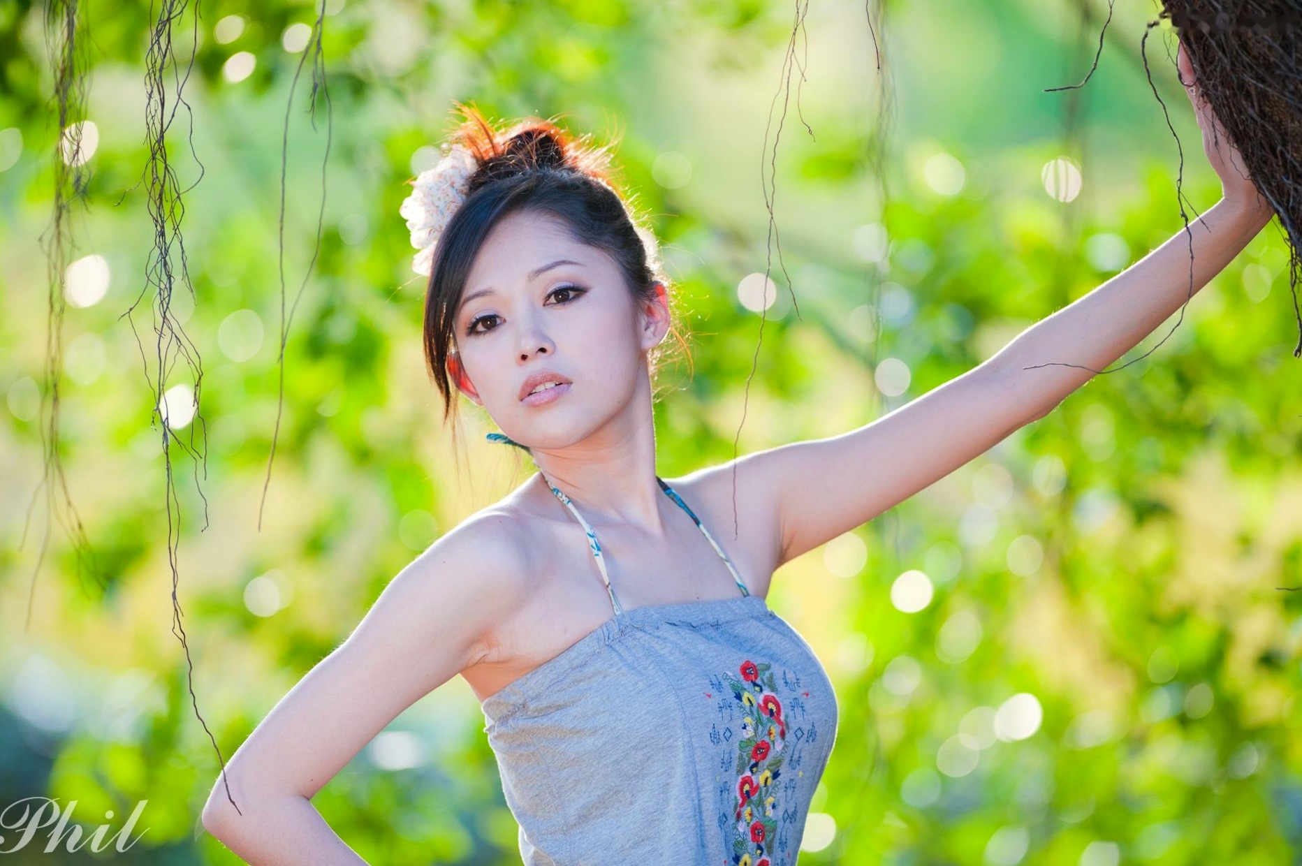 Gallery - 台湾女神Avy杜可薇花园户外清纯外拍，甜美阳光夏日吊带短裤写真集台湾清新户外治愈系女神 女神私房照_秀色女神 - image 132