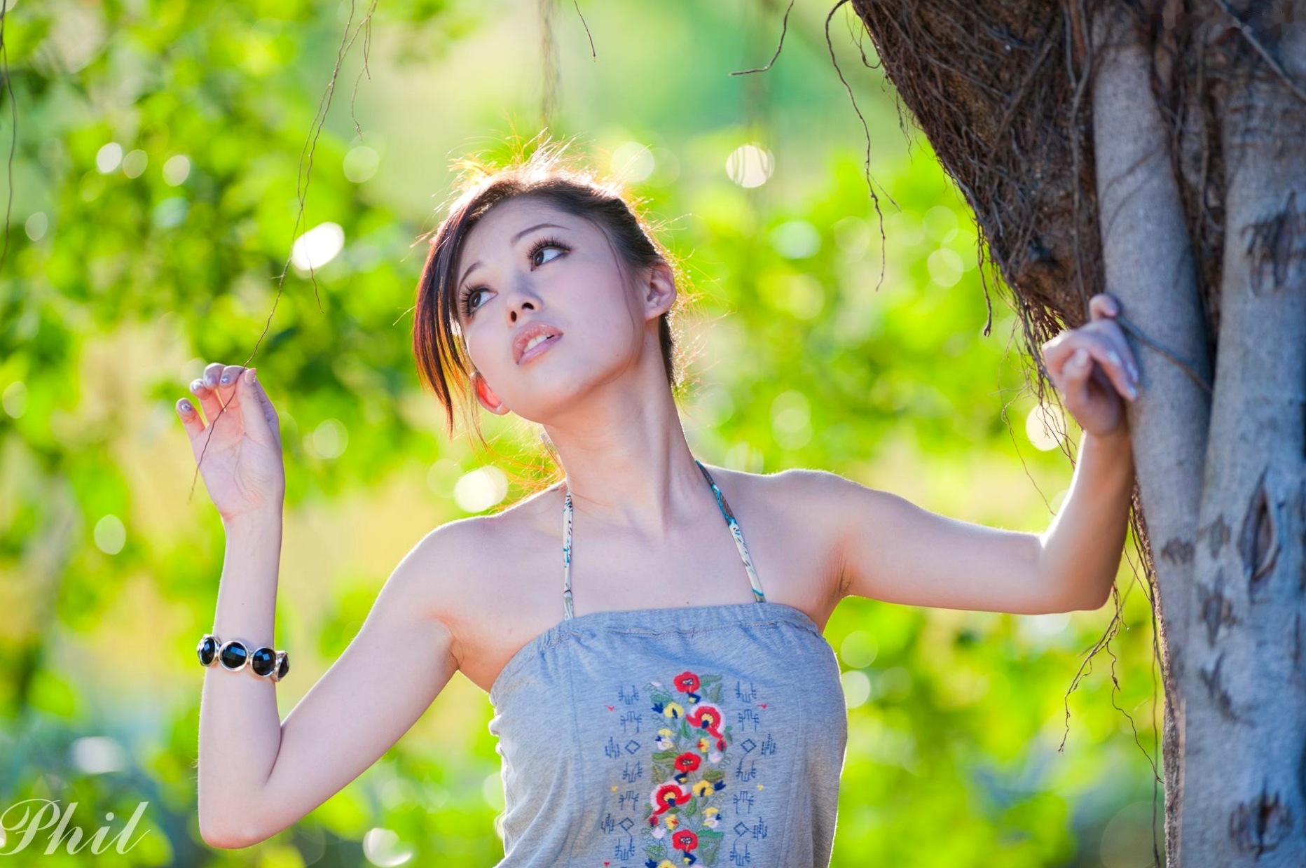 Gallery - 台湾女神Avy杜可薇花园户外清纯外拍，甜美阳光夏日吊带短裤写真集台湾清新户外治愈系女神 女神私房照_秀色女神 - image 137