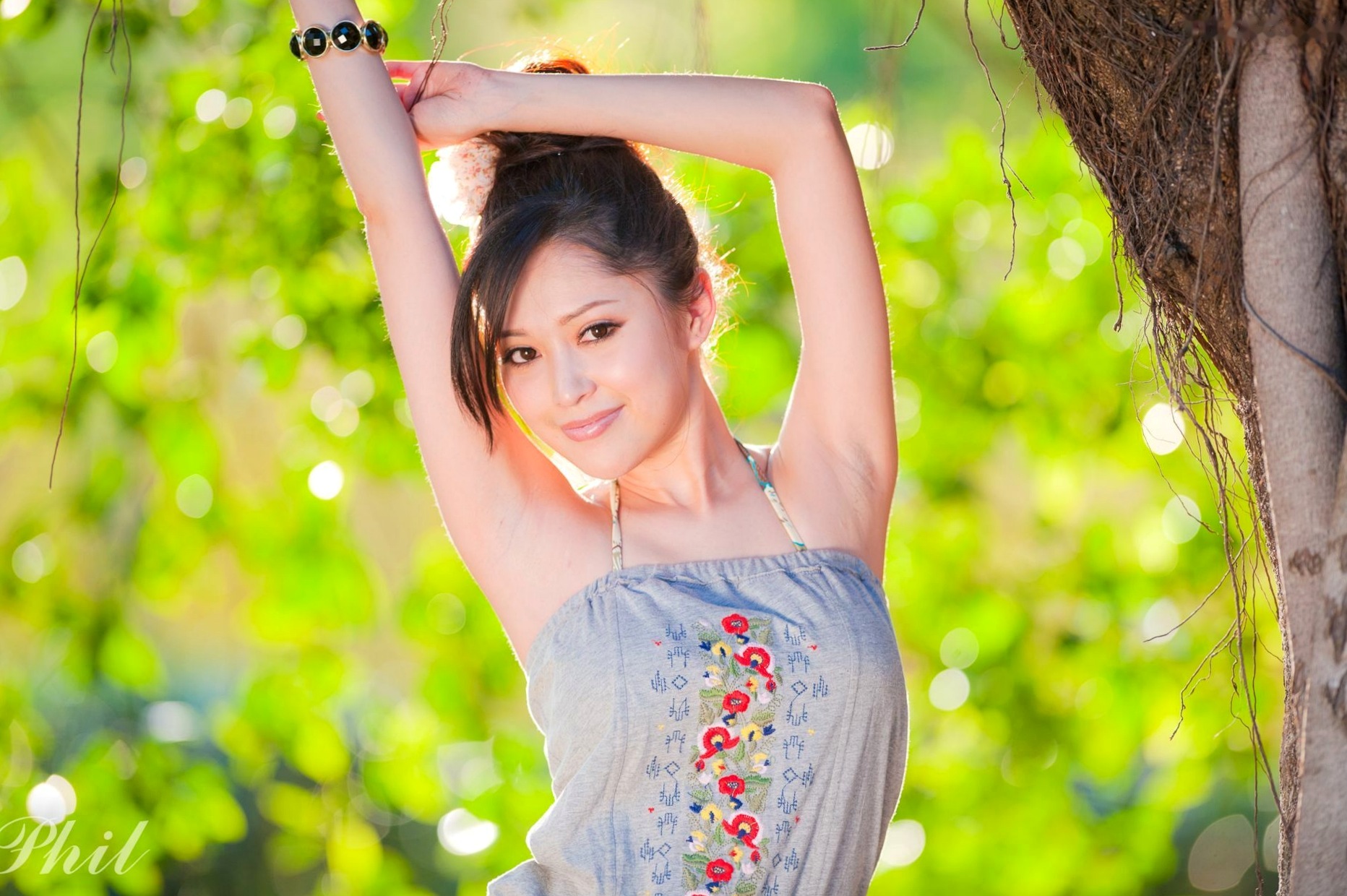 Gallery - 台湾女神Avy杜可薇花园户外清纯外拍，甜美阳光夏日吊带短裤写真集台湾清新户外治愈系女神 女神私房照_秀色女神 - image 143