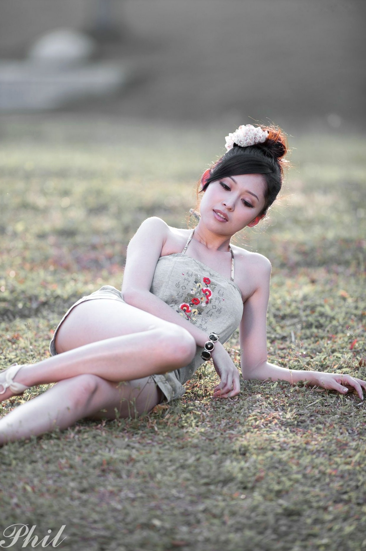 Gallery - 台湾女神Avy杜可薇花园户外清纯外拍，甜美阳光夏日吊带短裤写真集台湾清新户外治愈系女神 女神私房照_秀色女神 - image 152