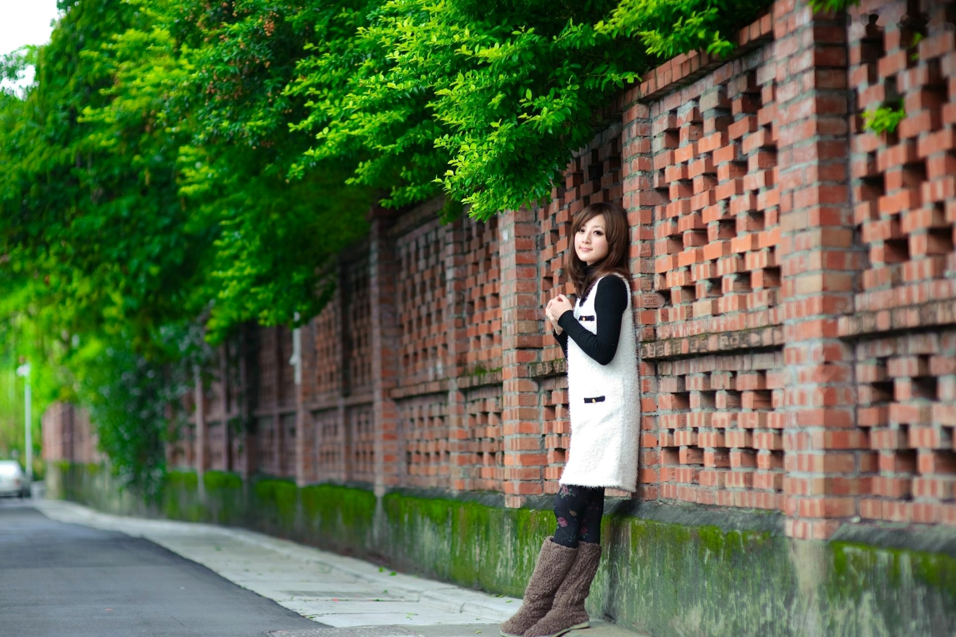 Gallery - 台湾正妹果子Mikako淡水外拍写真，清新甜美冬季穿搭尽显治愈系少女质感台湾户外清新治愈系街拍 女神私房照_秀色女神 - image 1