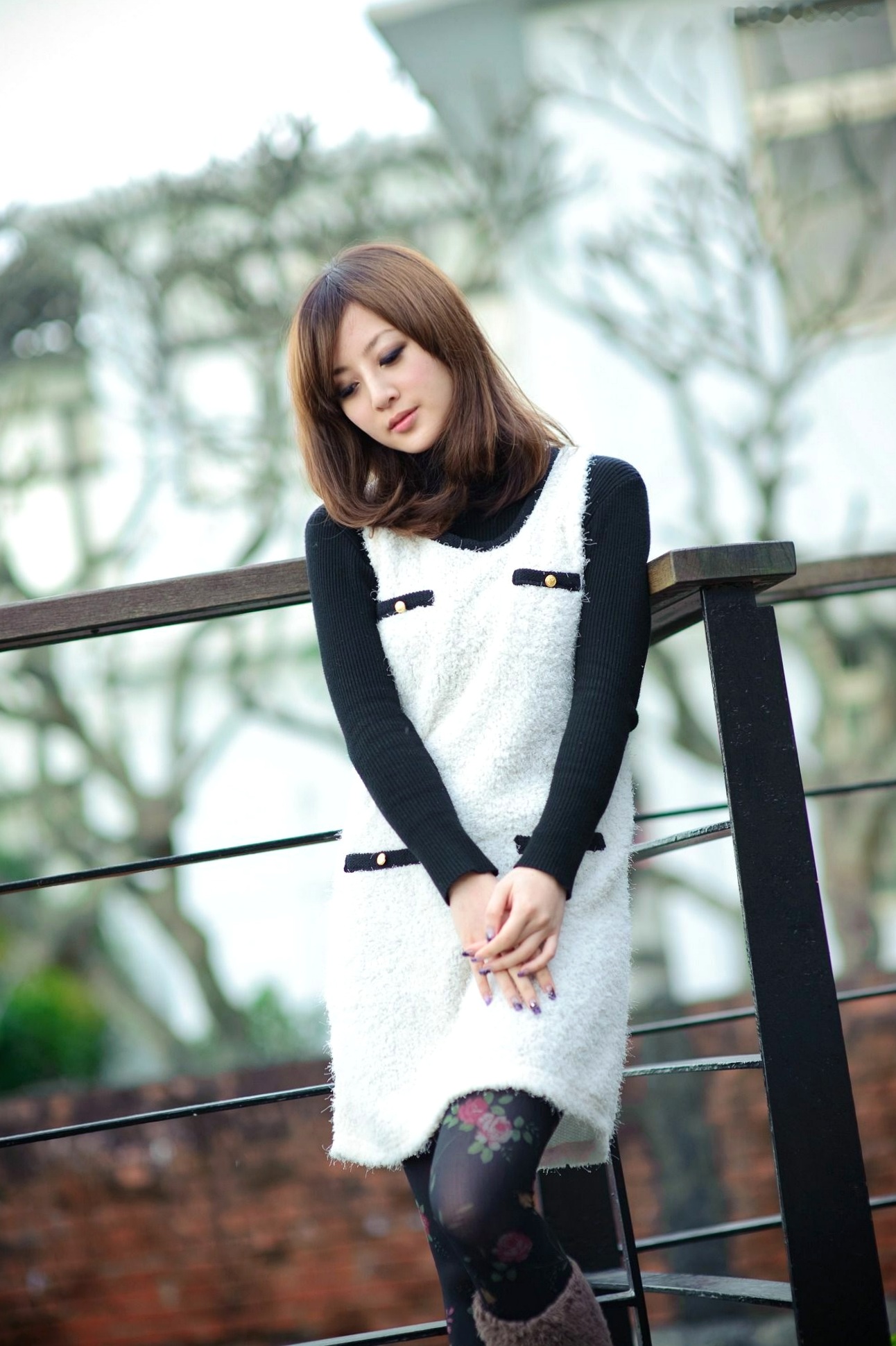 Gallery - 台湾正妹果子Mikako淡水外拍写真，清新甜美冬季穿搭尽显治愈系少女质感台湾户外清新治愈系街拍 女神私房照_秀色女神 - image 6