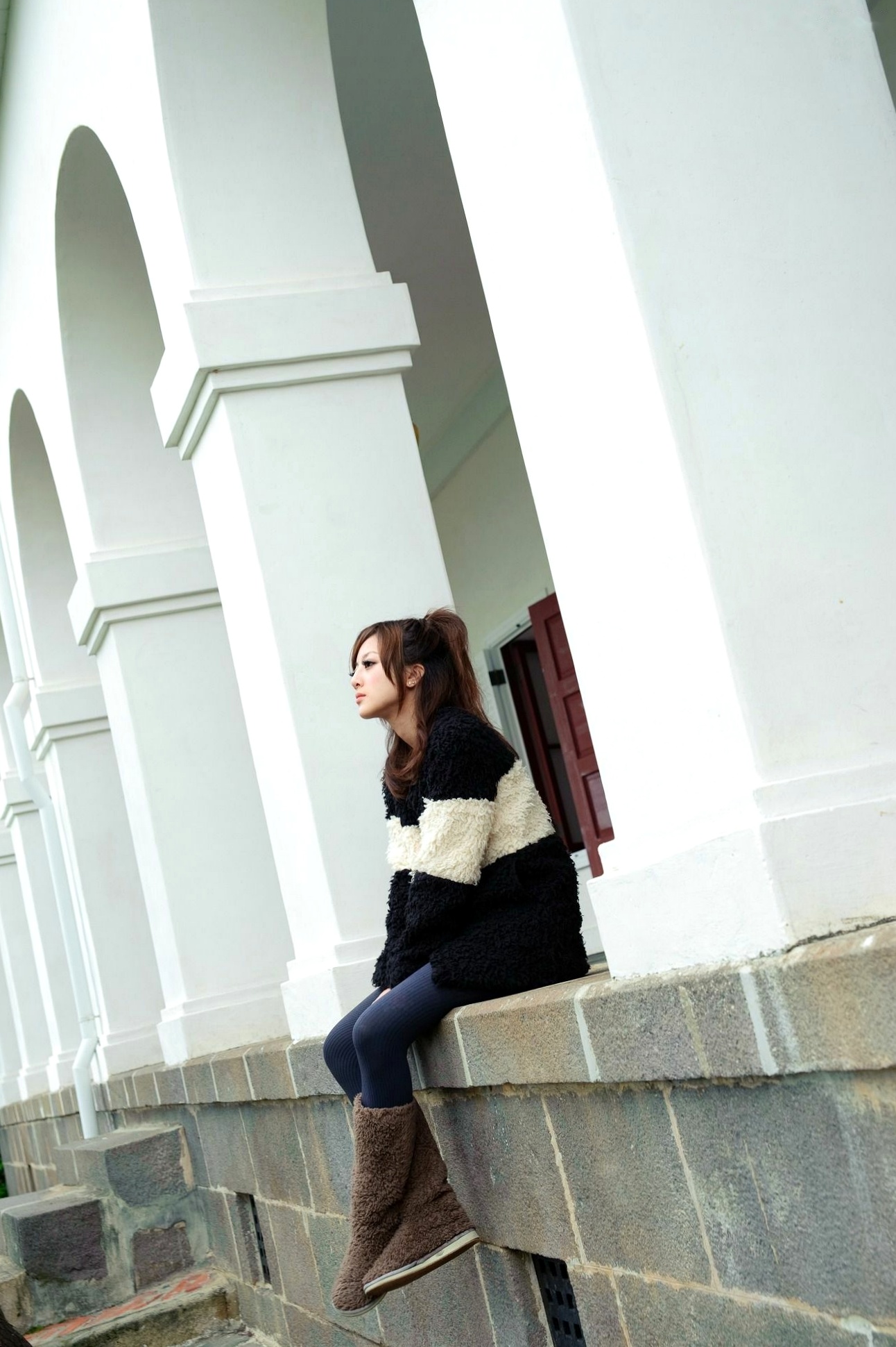 Gallery - 台湾正妹果子Mikako淡水外拍写真，清新甜美冬季穿搭尽显治愈系少女质感台湾户外清新治愈系街拍 女神私房照_秀色女神 - image 19