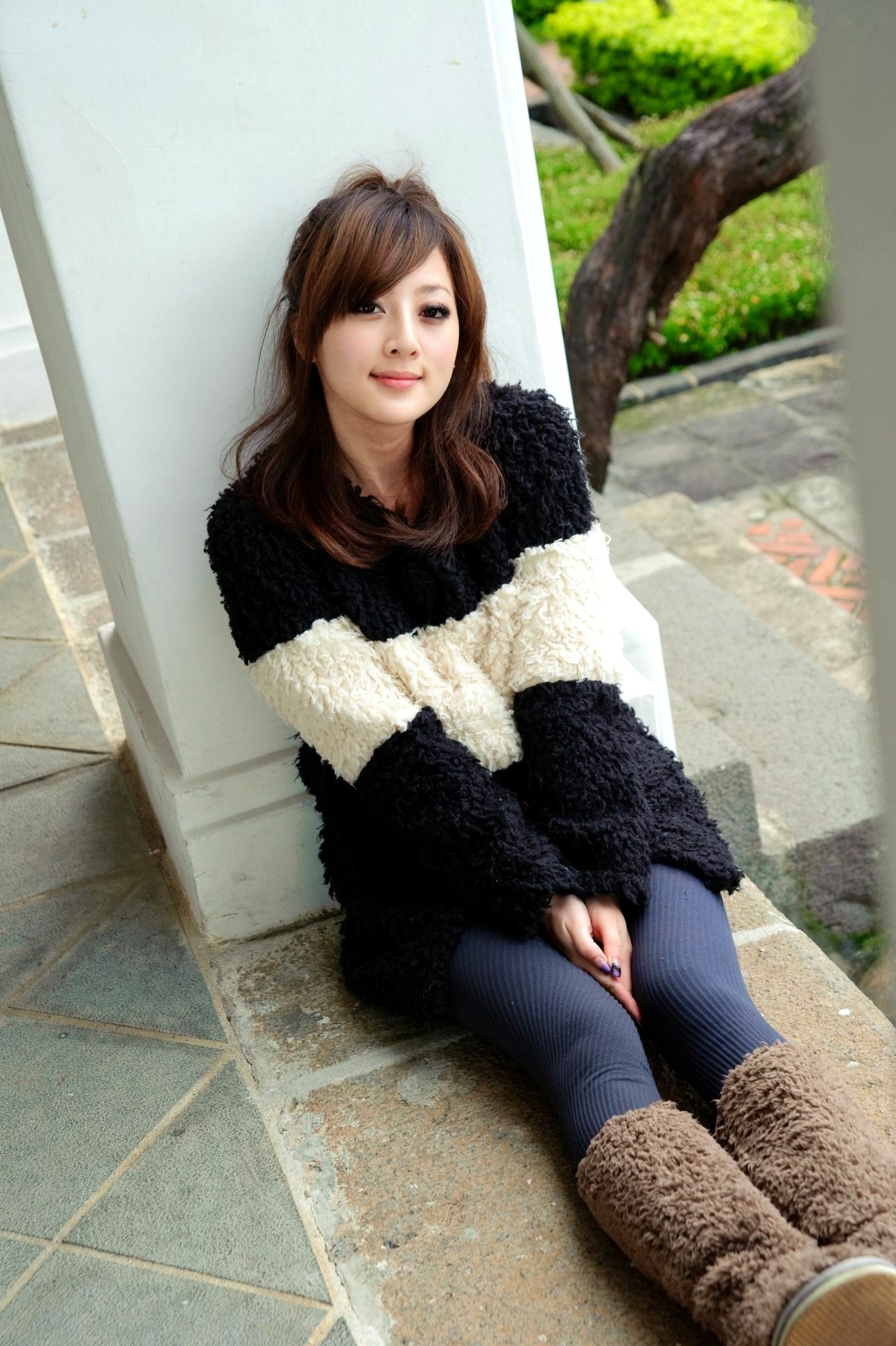 Gallery - 台湾正妹果子Mikako淡水外拍写真，清新甜美冬季穿搭尽显治愈系少女质感台湾户外清新治愈系街拍 女神私房照_秀色女神 - image 23