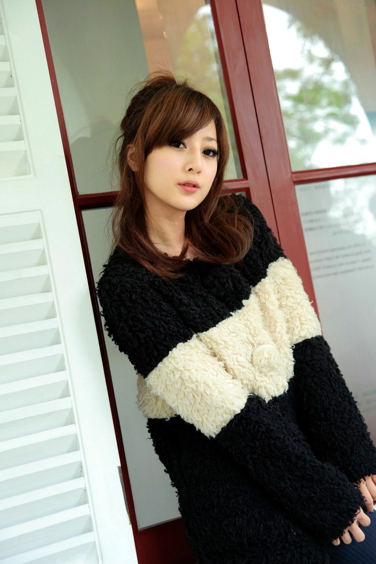 Gallery - 台湾正妹果子Mikako淡水外拍写真，清新甜美冬季穿搭尽显治愈系少女质感台湾户外清新治愈系街拍 女神私房照_秀色女神 - image 27