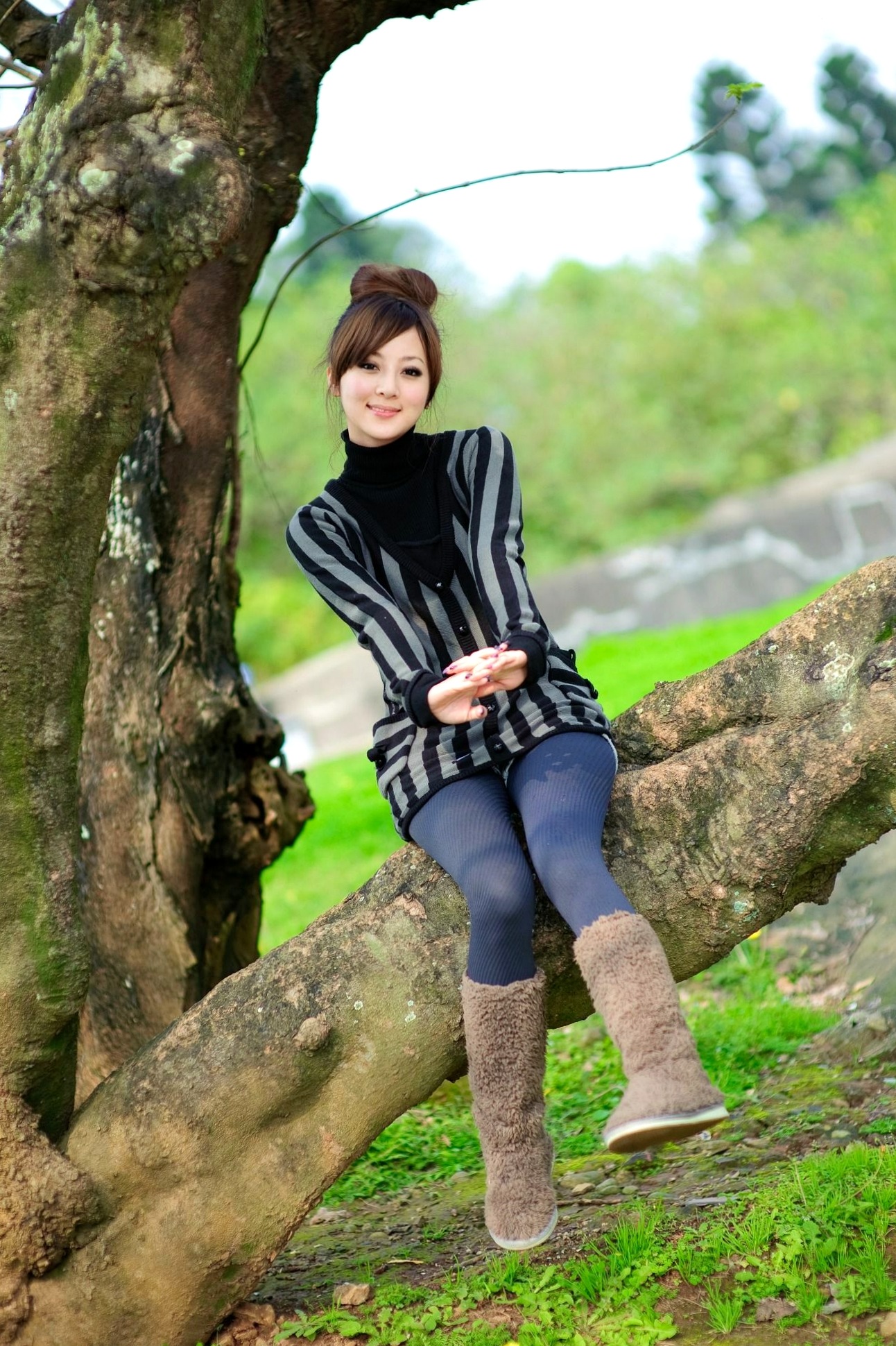 Gallery - 台湾正妹果子Mikako淡水外拍写真，清新甜美冬季穿搭尽显治愈系少女质感台湾户外清新治愈系街拍 女神私房照_秀色女神 - image 61