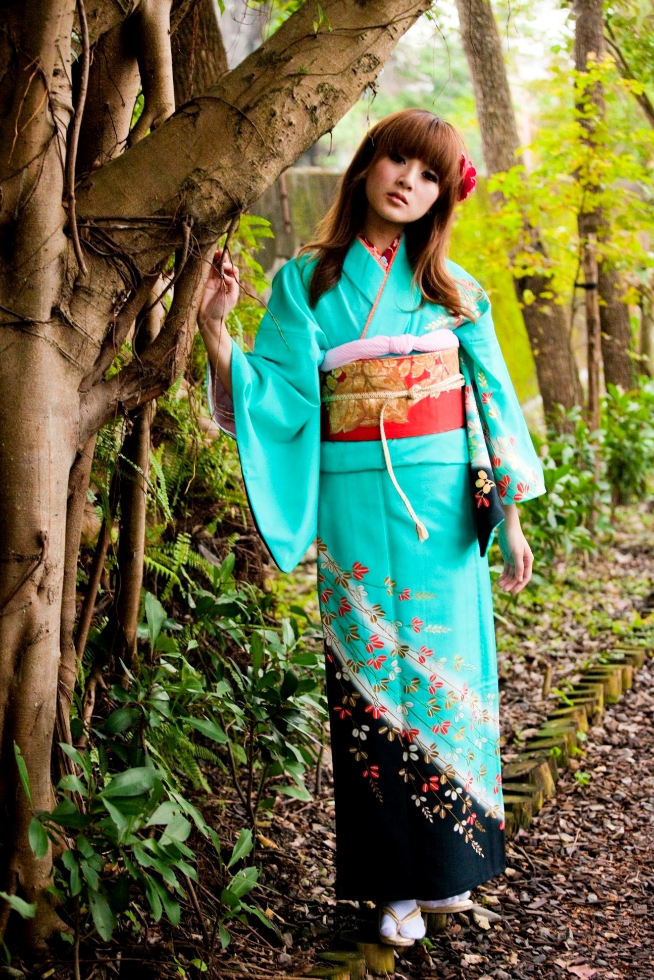 Gallery - 台湾正妹果子、小品、兔兔(品果兔)《宜蘭和服遊拍》户外古风写真，清纯美少女角色扮演英气十足台湾和服清新户外角色扮演 女神私房照_秀色女神 - image 20