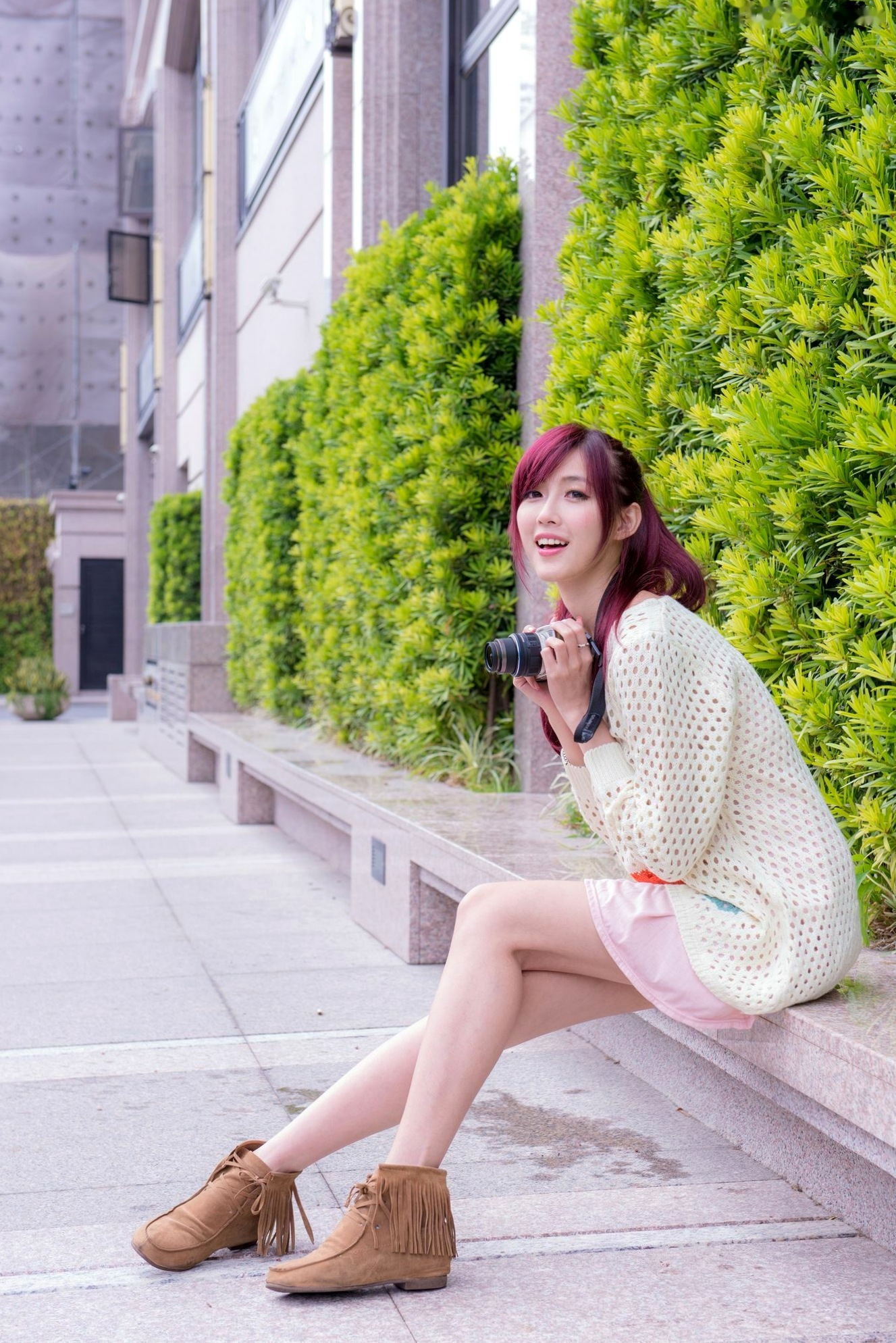 Gallery - 台湾正妹_台湾气质女神Kila晶晶/金允乔《美女摄影师》清新治愈系户外私房写真，少女感十足的旅拍漫时光台湾气质清新治愈系户外 女神私房照_秀色女神 - image 2
