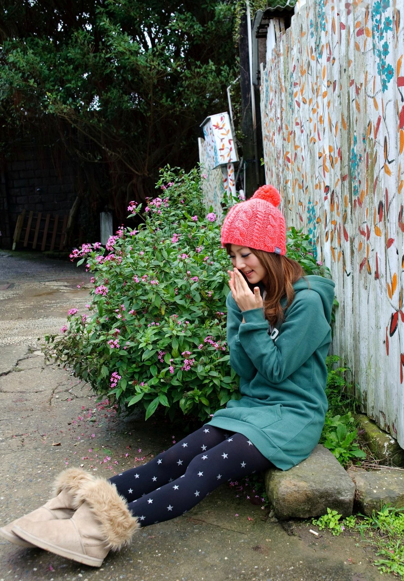 Gallery - 台湾正妹果子MM张凯洁《法国农庄外拍》高清写真，甜美清新日系少女，温暖秋日围巾穿搭私房照台湾清新气质治愈系街拍 女神私房照_秀色女神 - image 6