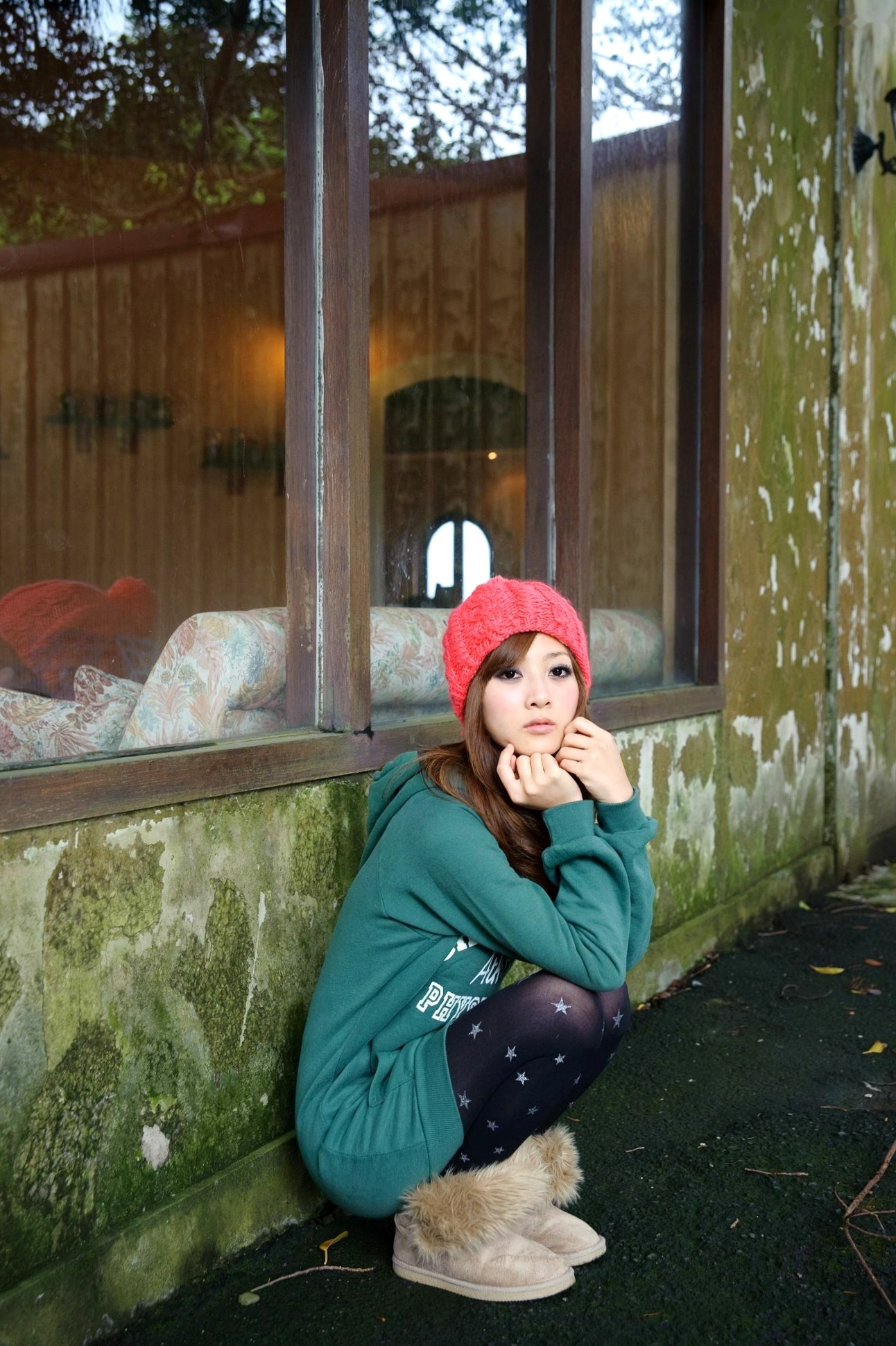 Gallery - 台湾正妹果子MM张凯洁《法国农庄外拍》高清写真，甜美清新日系少女，温暖秋日围巾穿搭私房照台湾清新气质治愈系街拍 女神私房照_秀色女神 - image 30