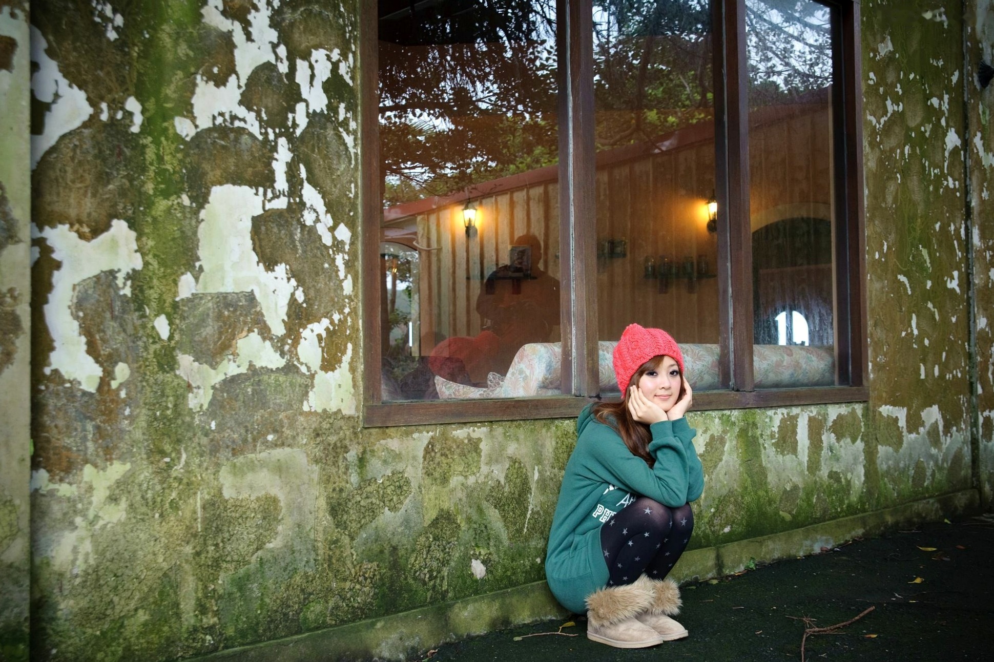 Gallery - 台湾正妹果子MM张凯洁《法国农庄外拍》高清写真，甜美清新日系少女，温暖秋日围巾穿搭私房照台湾清新气质治愈系街拍 女神私房照_秀色女神 - image 31