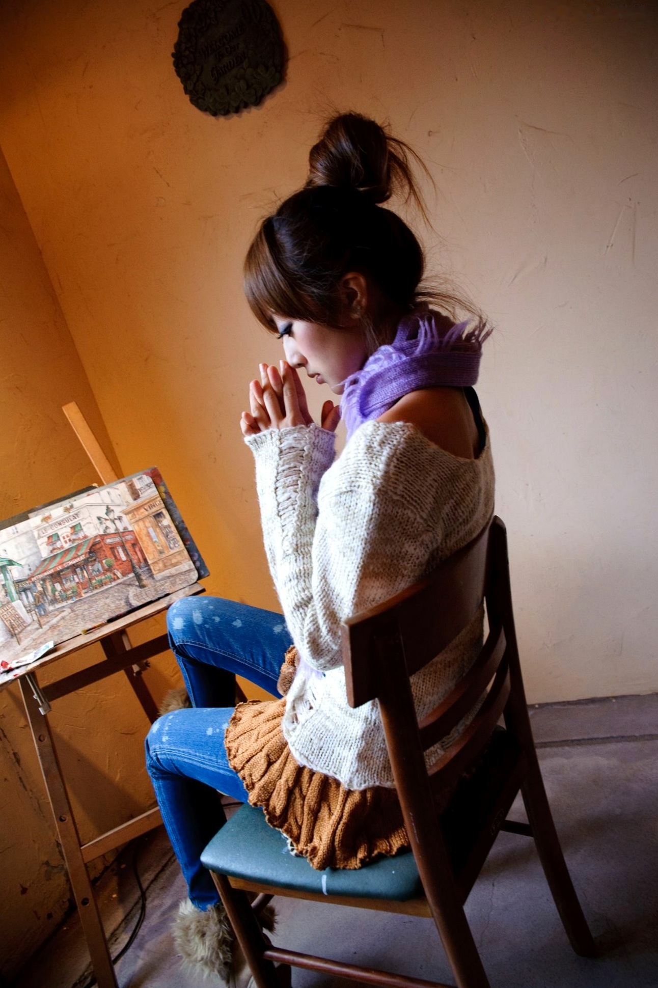 Gallery - 台湾正妹果子MM张凯洁《法国农庄外拍》高清写真，甜美清新日系少女，温暖秋日围巾穿搭私房照台湾清新气质治愈系街拍 女神私房照_秀色女神 - image 64