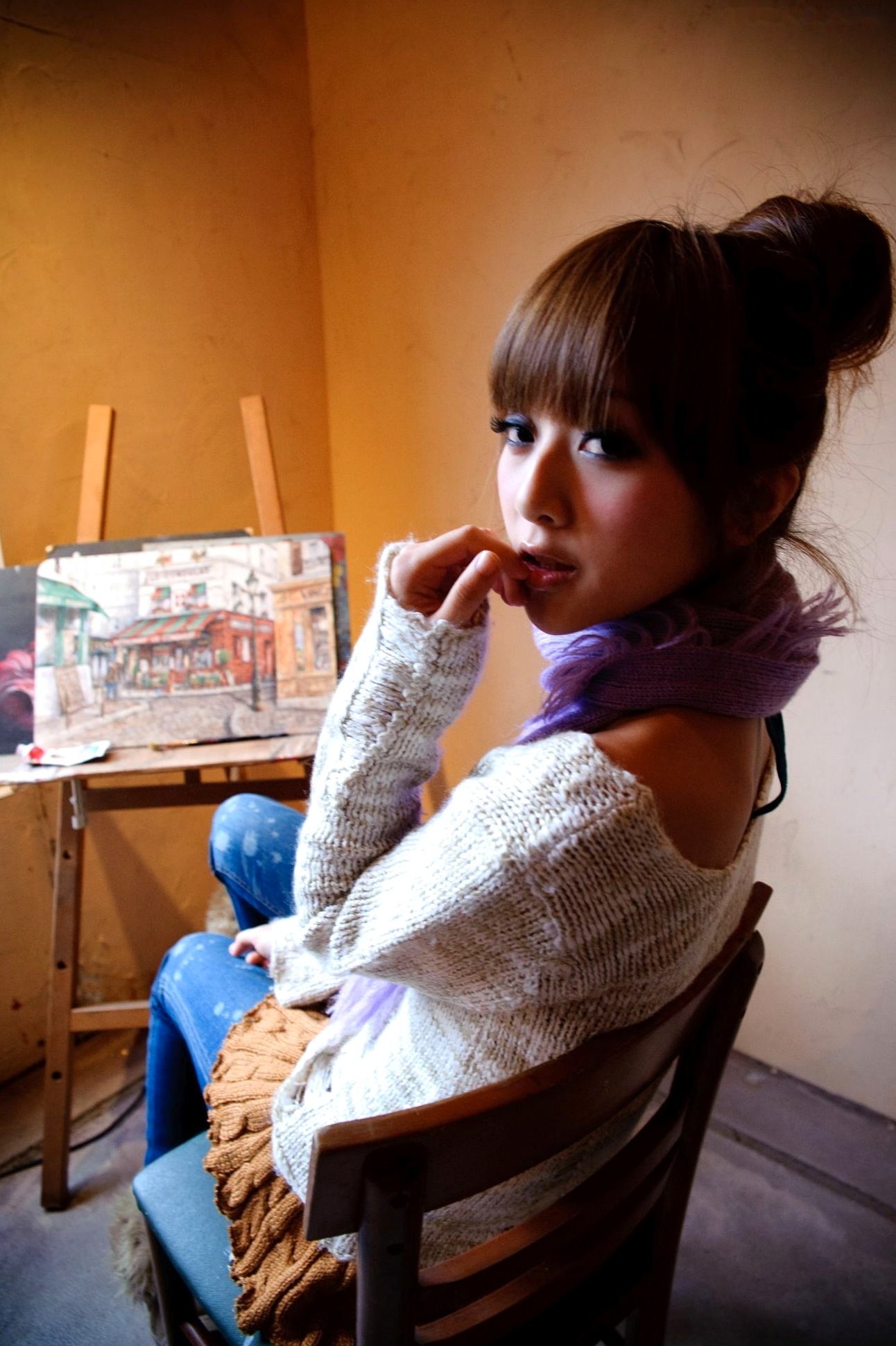 Gallery - 台湾正妹果子MM张凯洁《法国农庄外拍》高清写真，甜美清新日系少女，温暖秋日围巾穿搭私房照台湾清新气质治愈系街拍 女神私房照_秀色女神 - image 65
