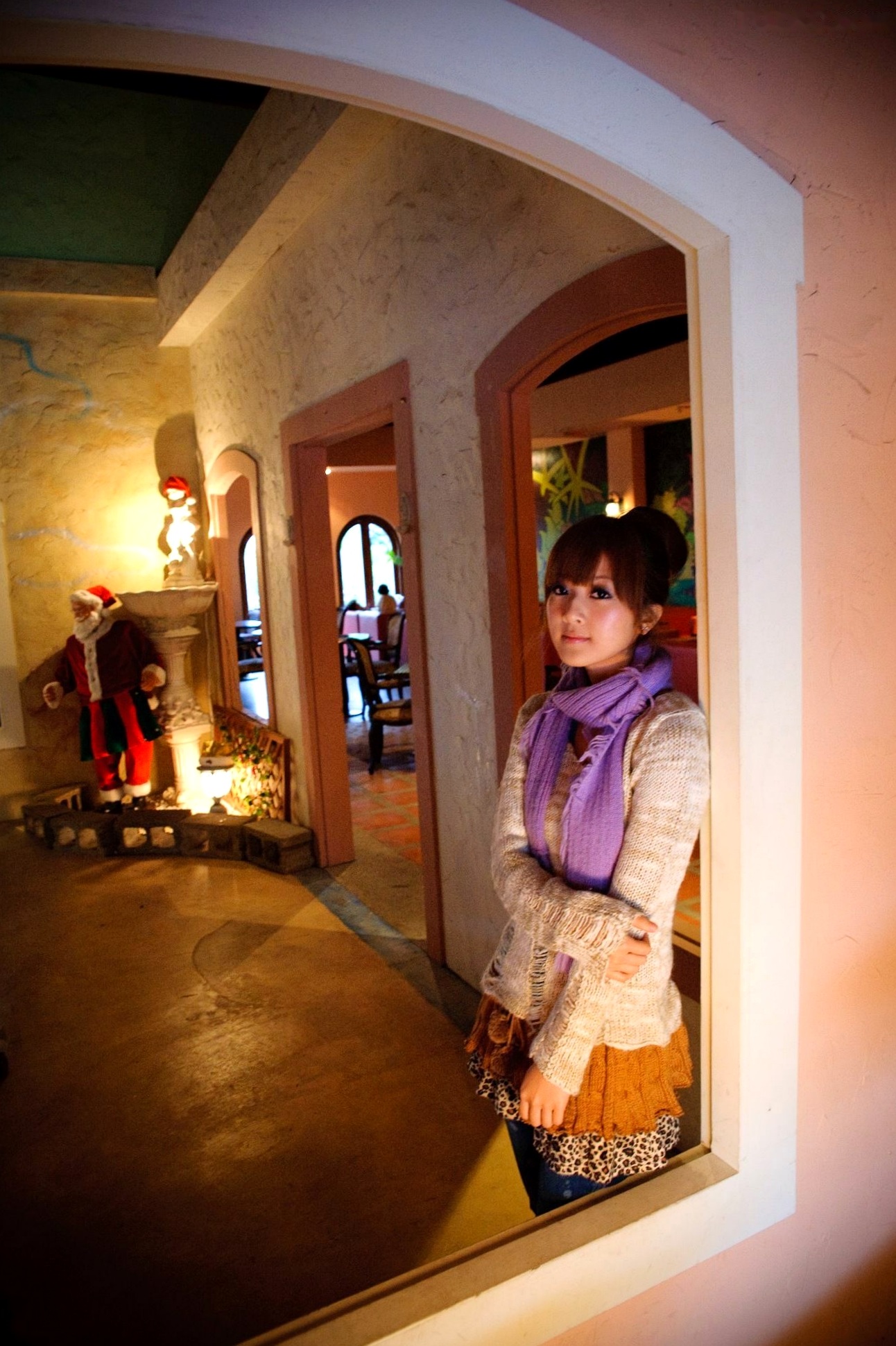 Gallery - 台湾正妹果子MM张凯洁《法国农庄外拍》高清写真，甜美清新日系少女，温暖秋日围巾穿搭私房照台湾清新气质治愈系街拍 女神私房照_秀色女神 - image 75