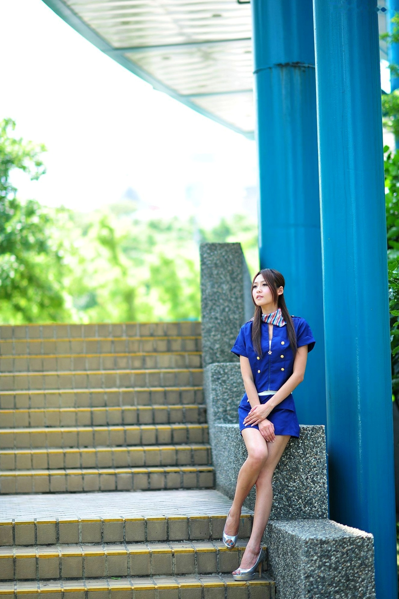 Gallery - 台湾正妹Winnie庄咏惠清新户外写真，邻家气质与甜美空姐制服诱惑台湾户外空姐制服清新 女神私房照_秀色女神 - image 20