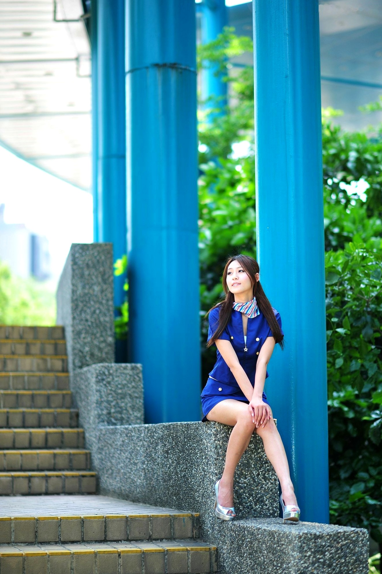 Gallery - 台湾正妹Winnie庄咏惠清新户外写真，邻家气质与甜美空姐制服诱惑台湾户外空姐制服清新 女神私房照_秀色女神 - image 21