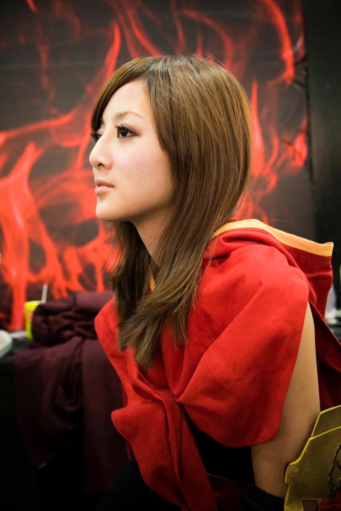 Gallery - 台湾正妹张凯洁/果子MM台北国际电玩展高清套图，身穿红色连帽Cosplay战袍，演绎甜美游戏展会女神风采台湾气质角色扮演女神 女神私房照_秀色女神 - image 14