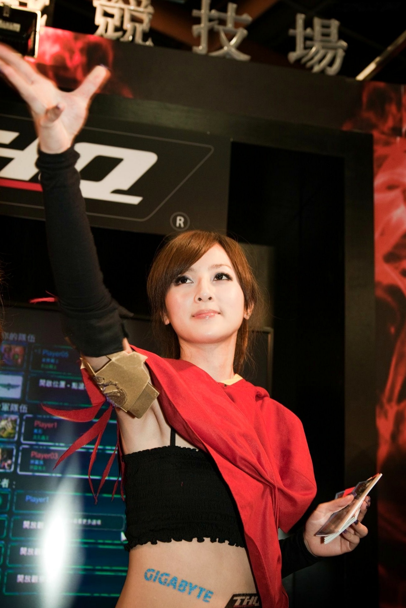 Gallery - 台湾正妹张凯洁/果子MM台北国际电玩展高清套图，身穿红色连帽Cosplay战袍，演绎甜美游戏展会女神风采台湾气质角色扮演女神 女神私房照_秀色女神 - image 33