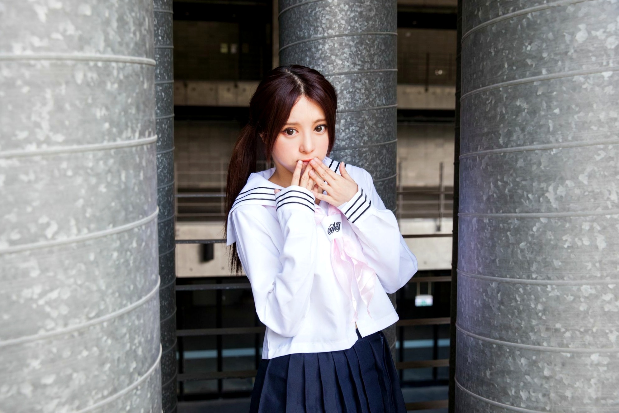 Gallery - 台湾正妹张齐郡JULIE《长筒袜校服少女》户外日系清新学生装写真集台湾清纯校服丝袜女神 女神私房照_秀色女神 - image 40