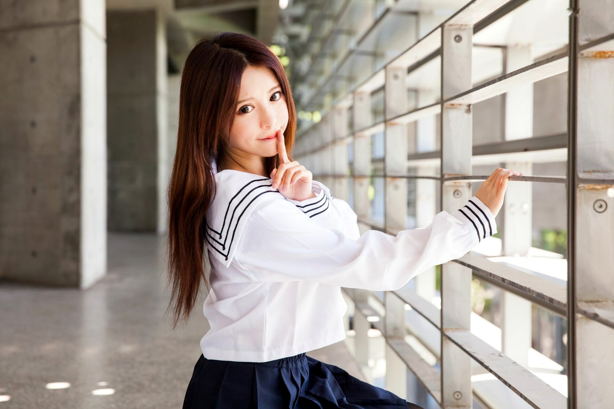 Gallery - 台湾正妹张齐郡JULIE《长筒袜校服少女》户外日系清新学生装写真集台湾清纯校服丝袜女神 女神私房照_秀色女神 - image 58