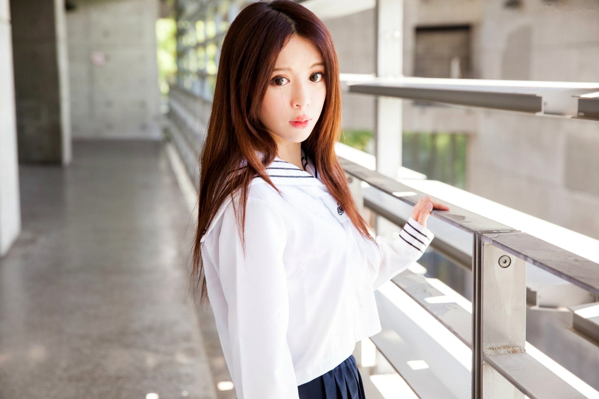 Gallery - 台湾正妹张齐郡JULIE《长筒袜校服少女》户外日系清新学生装写真集台湾清纯校服丝袜女神 女神私房照_秀色女神 - image 78