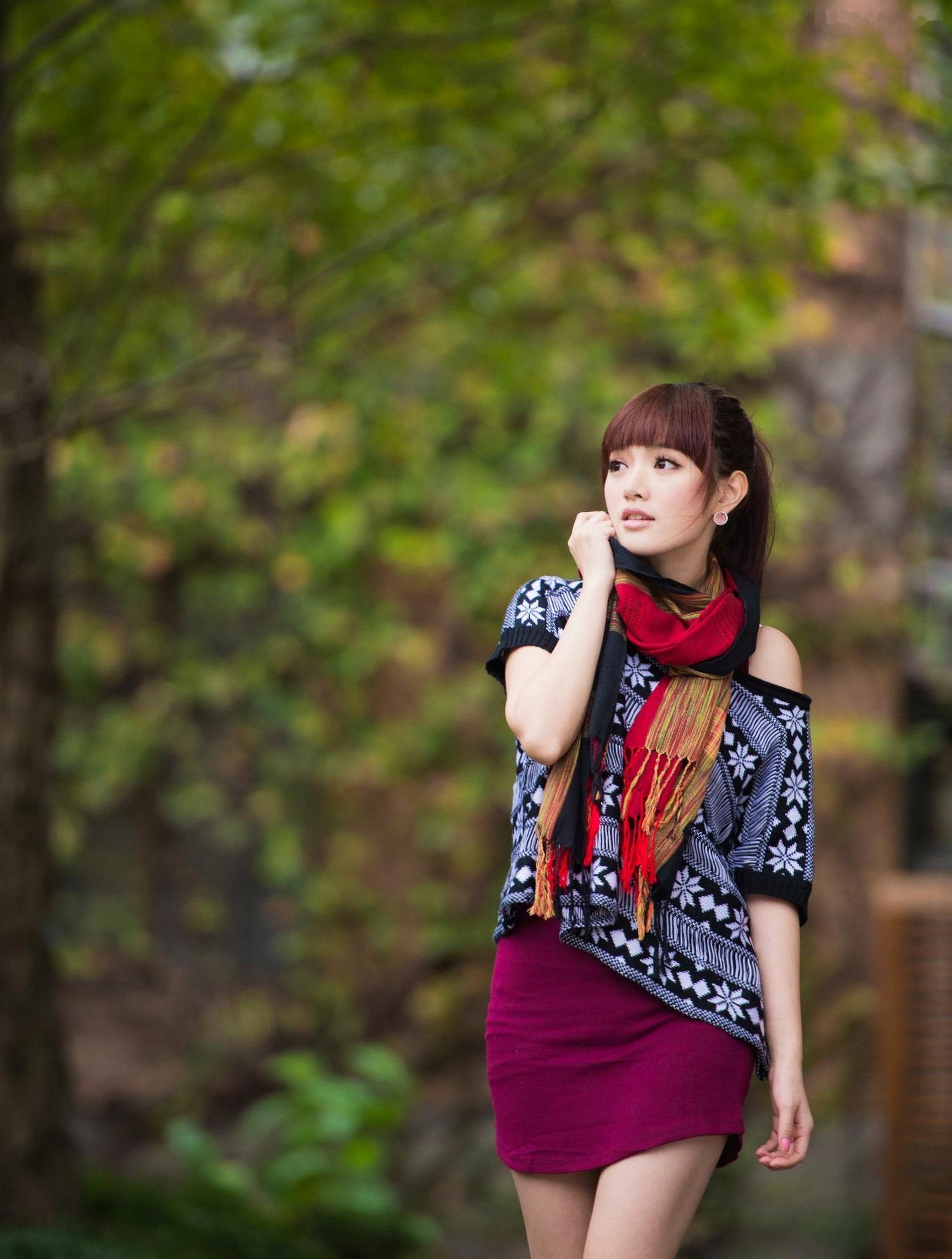 Gallery - 台湾模特 - model林岗怡Didy小清新写真合集，森林系少女户外唯美连衣裙穿搭，治愈系气质女神街拍特辑台湾清新气质户外女神 女神私房照_秀色女神 - image 36