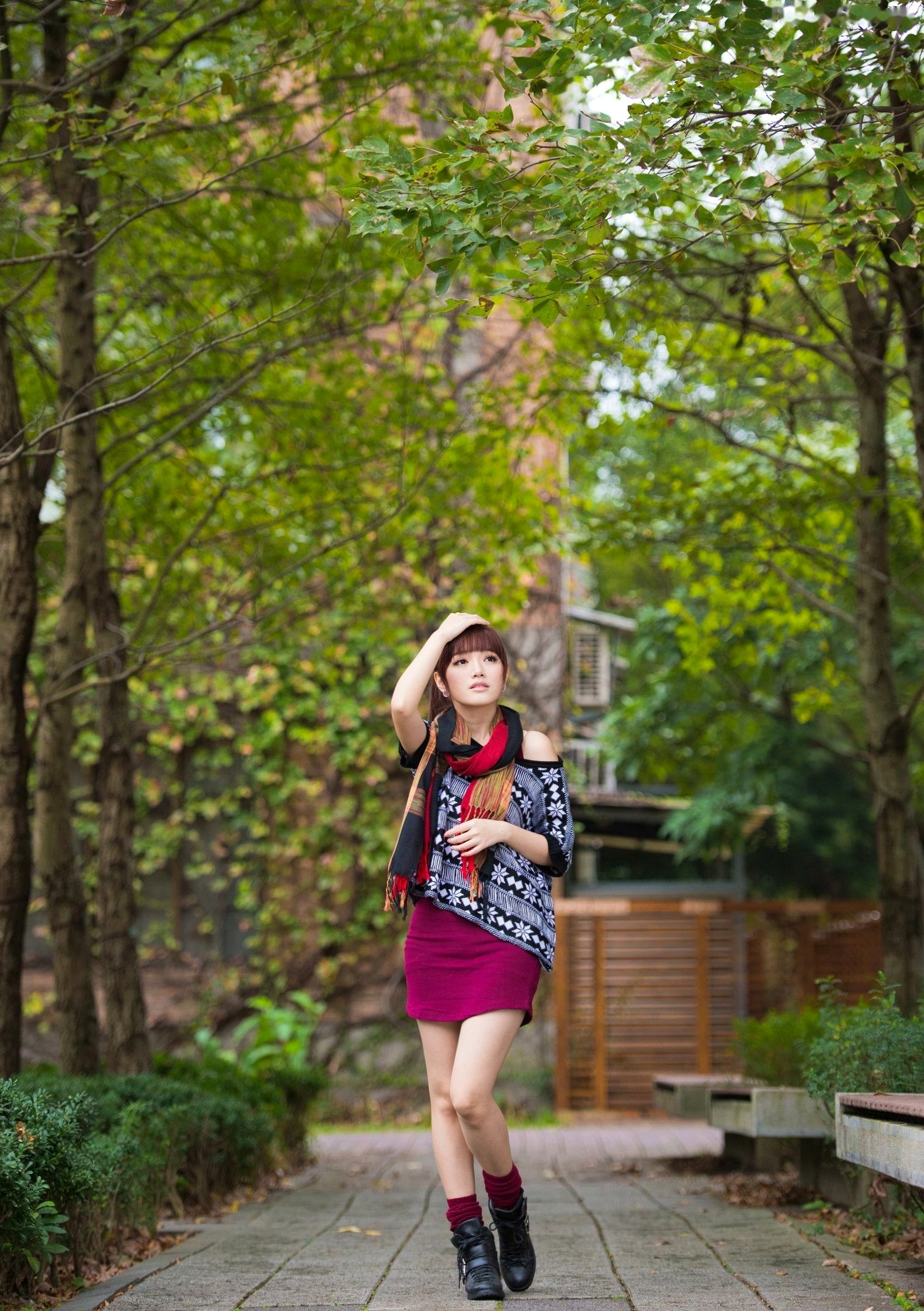 Gallery - 台湾模特 - model林岗怡Didy小清新写真合集，森林系少女户外唯美连衣裙穿搭，治愈系气质女神街拍特辑台湾清新气质户外女神 女神私房照_秀色女神 - image 37