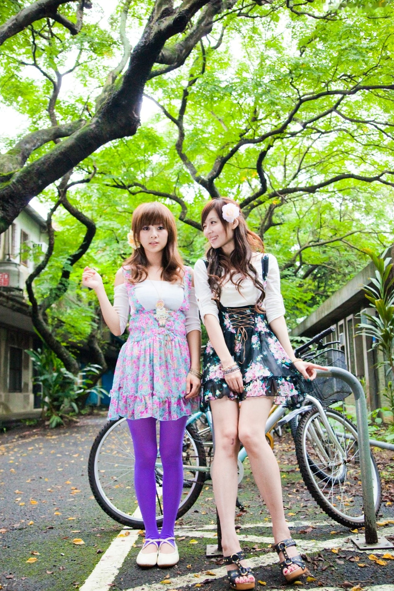 Gallery - 台湾正妹果子Mikako+Minako：台大校园户外写真，清新甜美森系少女园林风情台湾清新治愈系户外 女神私房照_秀色女神 - image 67