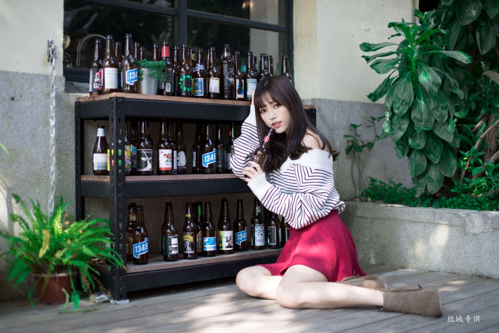 Gallery - 台湾正妹亿亿：审计新村清新外拍写真，条纹露肩装尽显甜美文艺范儿台湾清新气质清纯户外 女神私房照_秀色女神 - image 21