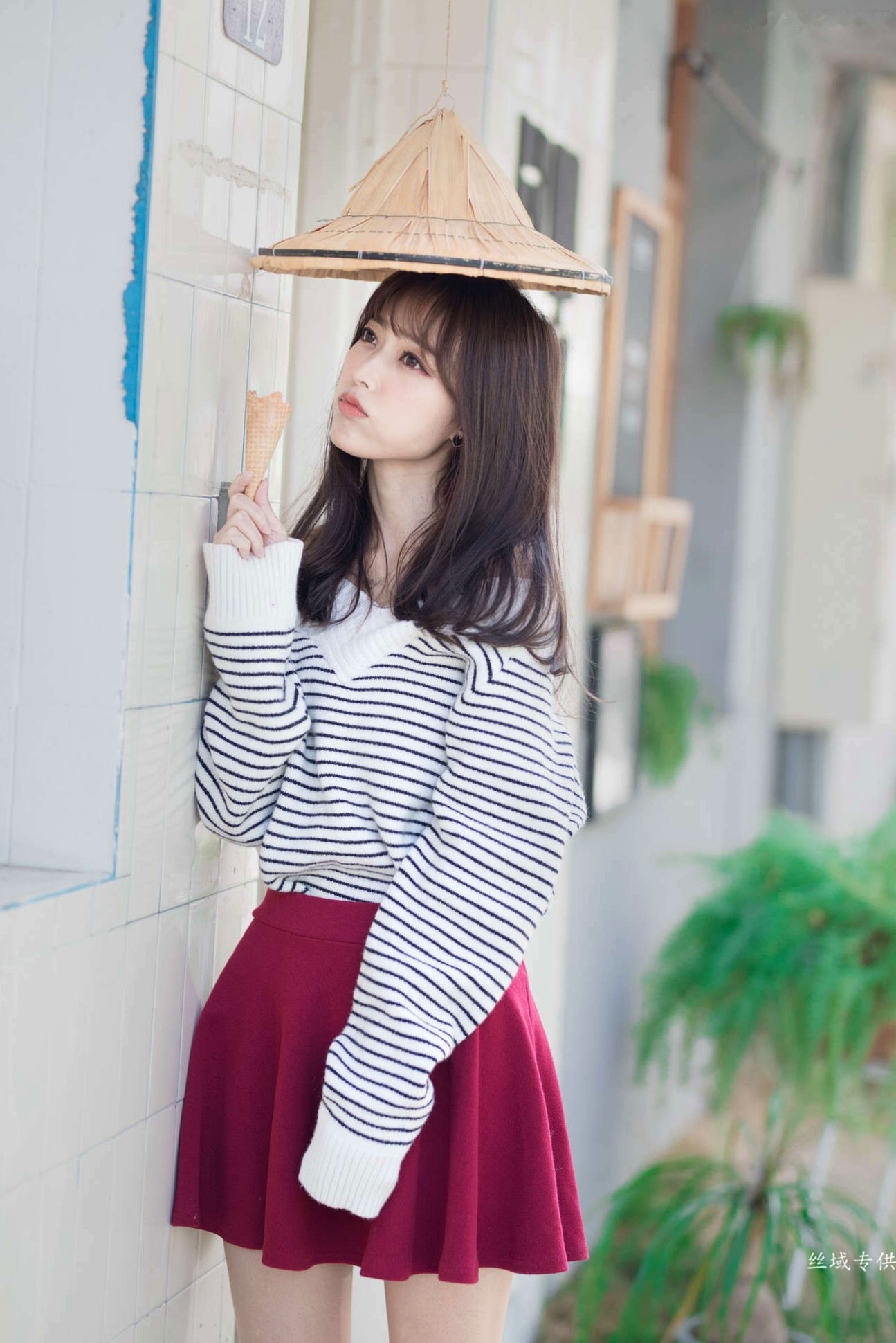 Gallery - 台湾正妹亿亿：审计新村清新外拍写真，条纹露肩装尽显甜美文艺范儿台湾清新气质清纯户外 女神私房照_秀色女神 - image 40