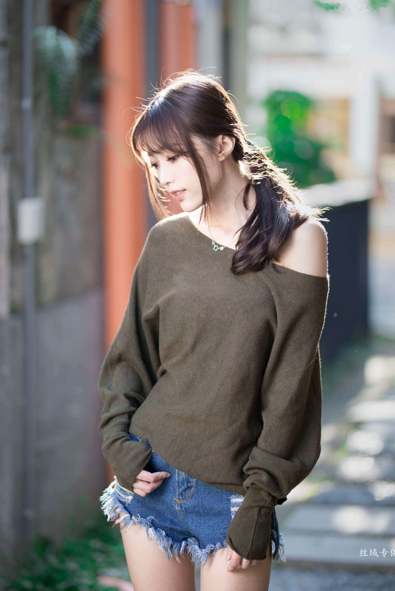 Gallery - 台湾正妹亿亿：审计新村清新外拍写真，条纹露肩装尽显甜美文艺范儿台湾清新气质清纯户外 女神私房照_秀色女神 - image 54