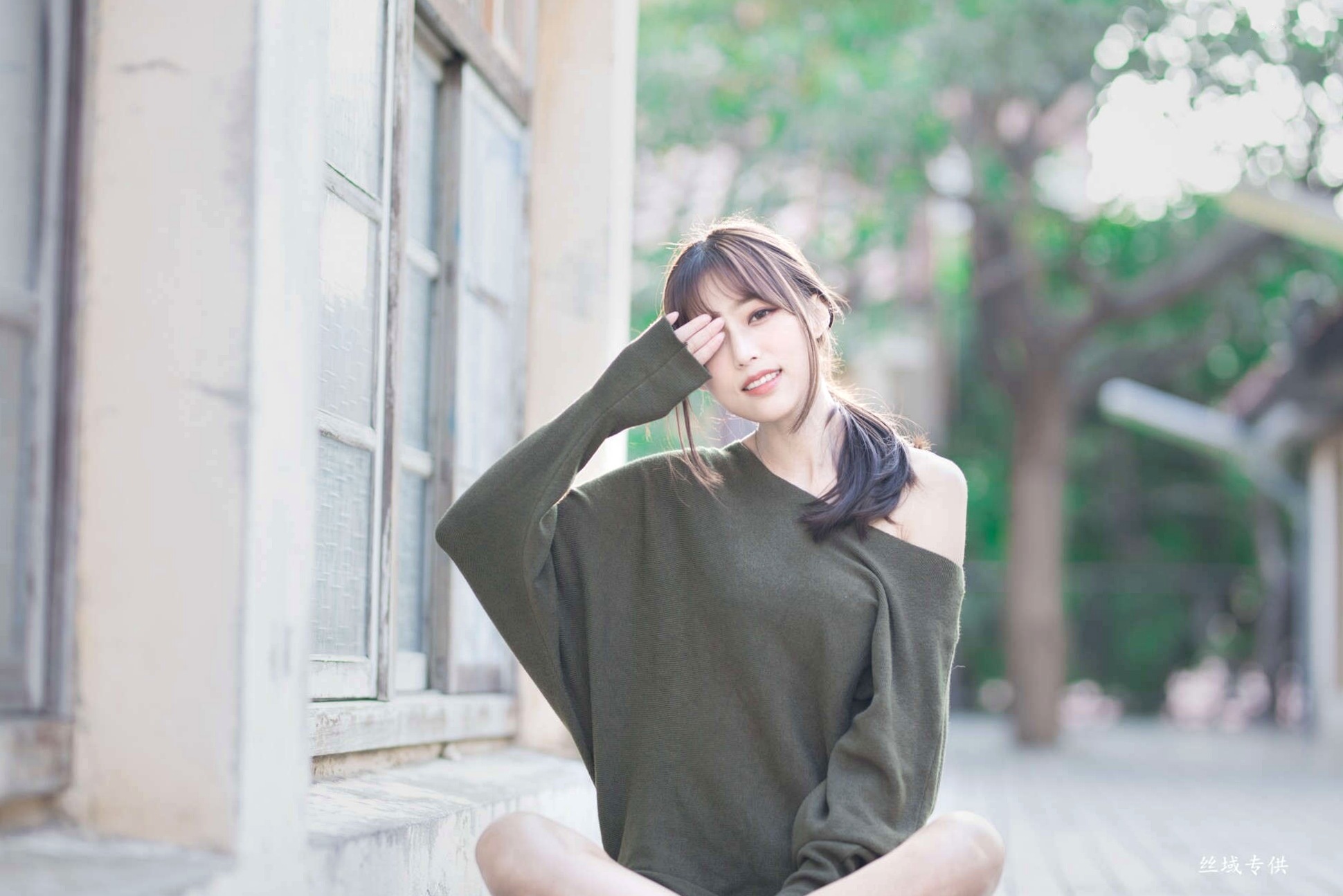 Gallery - 台湾正妹亿亿：审计新村清新外拍写真，条纹露肩装尽显甜美文艺范儿台湾清新气质清纯户外 女神私房照_秀色女神 - image 83