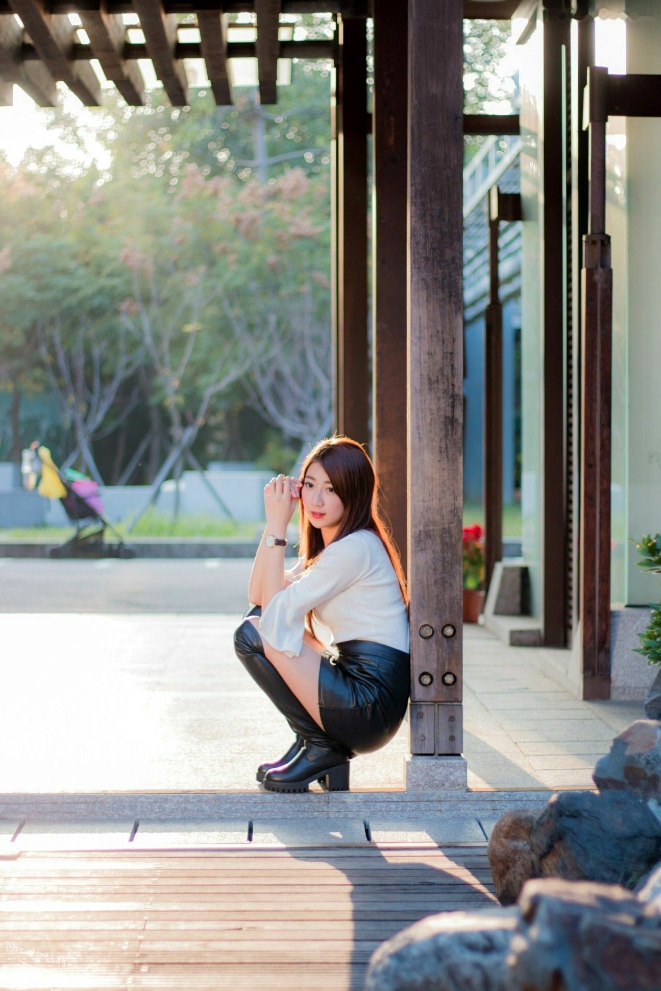 Gallery - 台湾正妹啾比特(张嘉庭)光复新村甜美外拍写真，文艺短裙穿搭呈现修长美腿，清新活力少女感十足台湾清新街拍美腿治愈系 女神私房照_秀色女神 - image 46