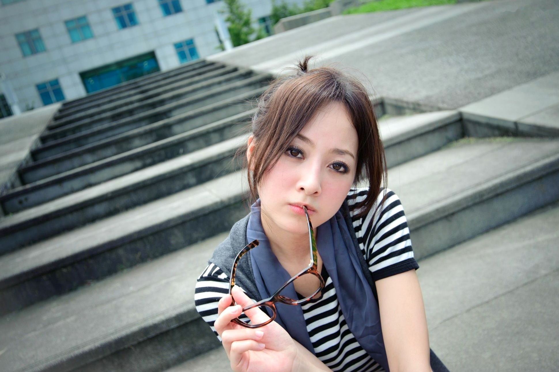 Gallery - 台湾正妹张允霏果子MM户外街拍写真，清新甜美气质，永和四号公园治愈系少女外拍图集台湾清新户外街拍治愈系 女神私房照_秀色女神 - image 38