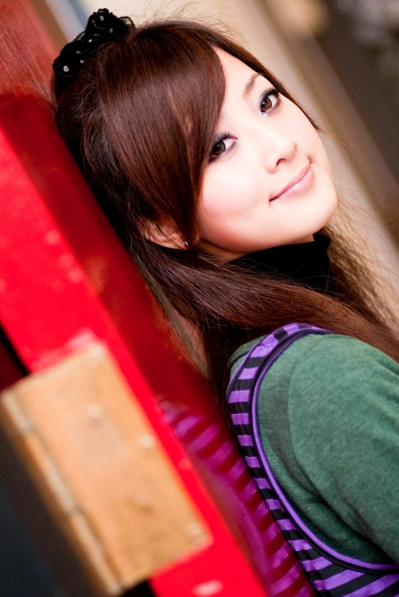 Gallery - 台湾正妹张允霏/张凯洁《台大外拍》第4部，清纯甜美校园摄影写真，优雅针织毛衣秋日街拍合集台湾清纯街拍气质私房照 女神私房照_秀色女神 - image 6