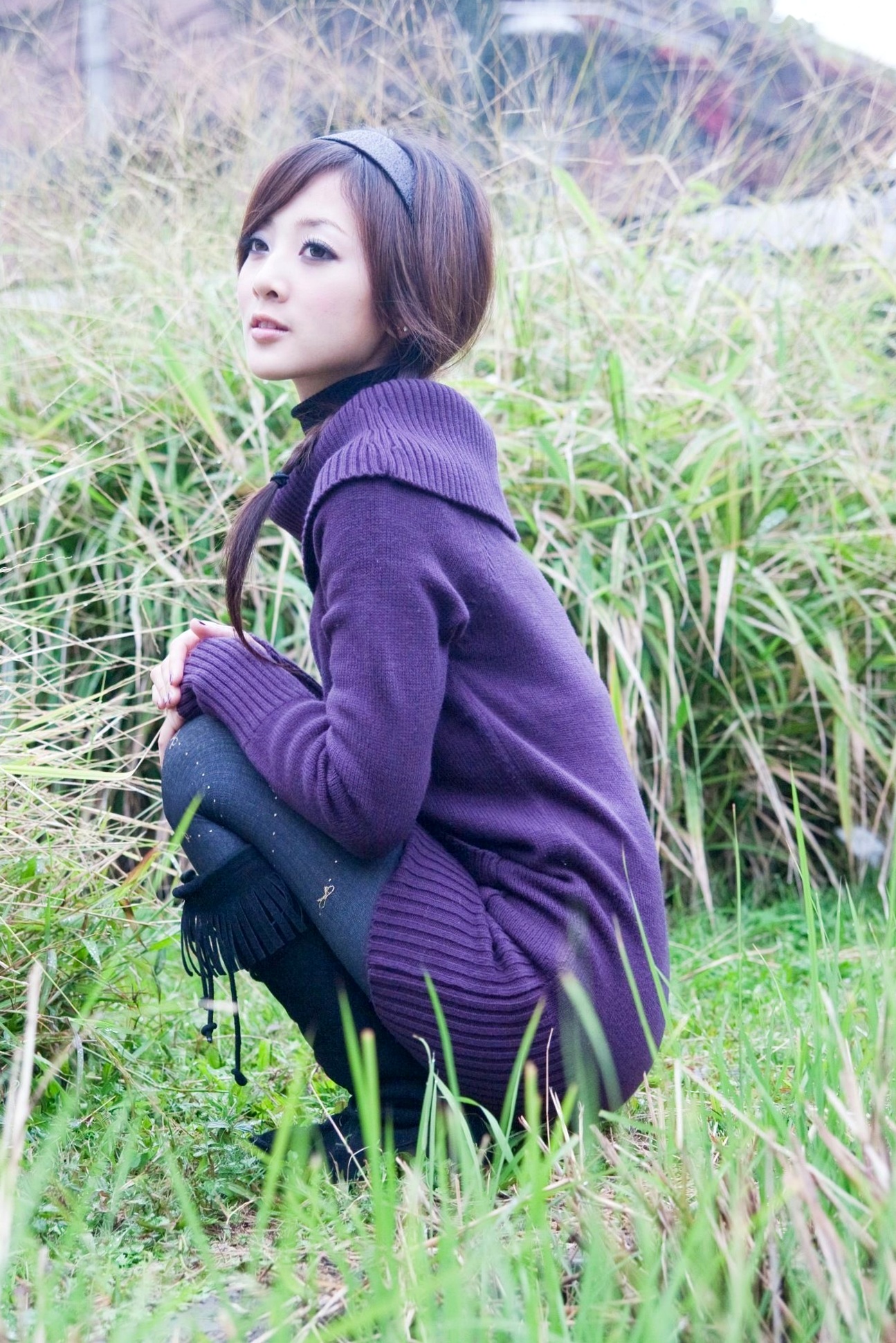 Gallery - 台湾正妹张允霏/张凯洁《台大外拍》第4部，清纯甜美校园摄影写真，优雅针织毛衣秋日街拍合集台湾清纯街拍气质私房照 女神私房照_秀色女神 - image 24