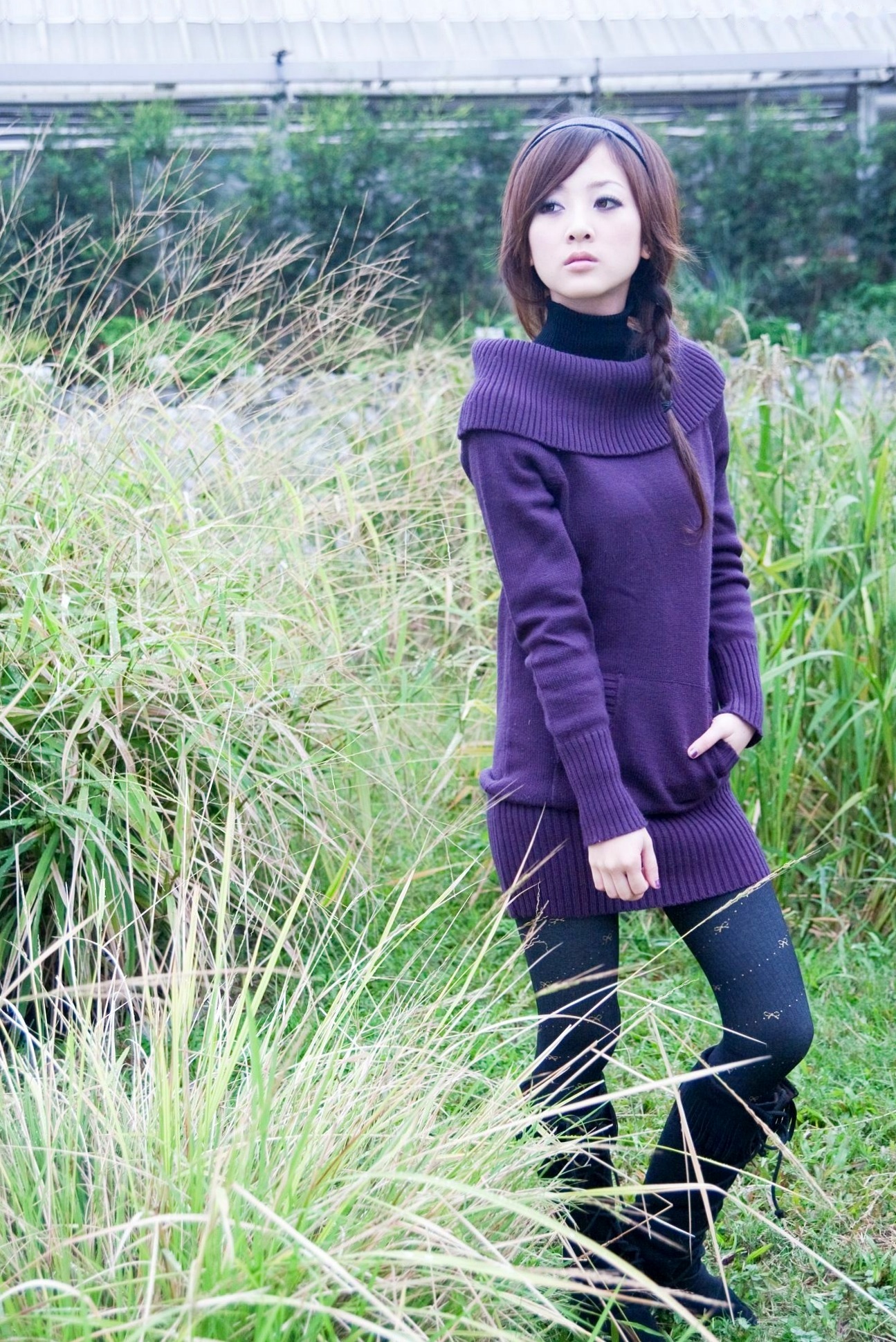 Gallery - 台湾正妹张允霏/张凯洁《台大外拍》第4部，清纯甜美校园摄影写真，优雅针织毛衣秋日街拍合集台湾清纯街拍气质私房照 女神私房照_秀色女神 - image 25