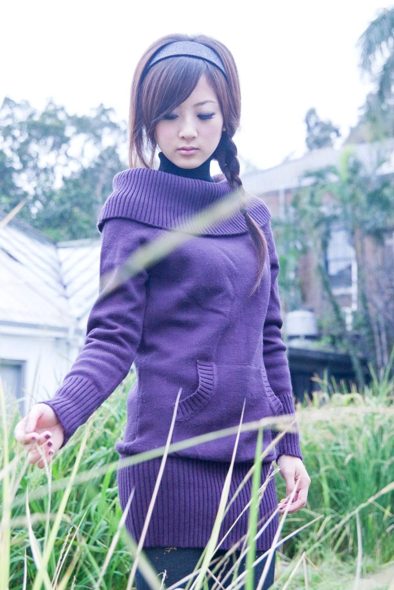 Gallery - 台湾正妹张允霏/张凯洁《台大外拍》第4部，清纯甜美校园摄影写真，优雅针织毛衣秋日街拍合集台湾清纯街拍气质私房照 女神私房照_秀色女神 - image 28